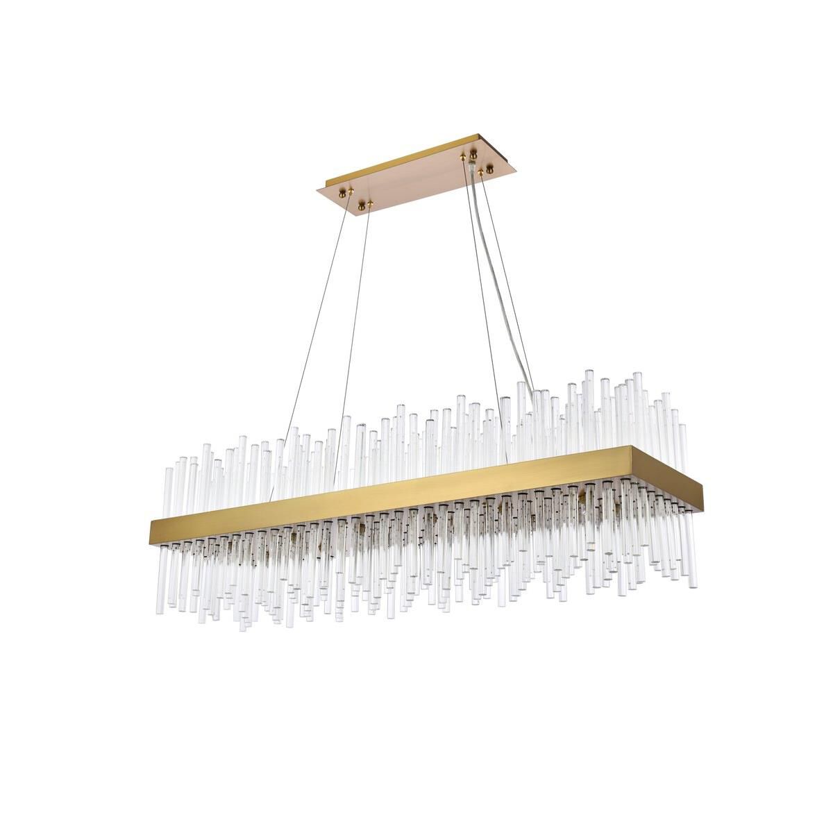 Dallas 42 Inch 24 Light Linear Suspension Light by Elegant Lighting