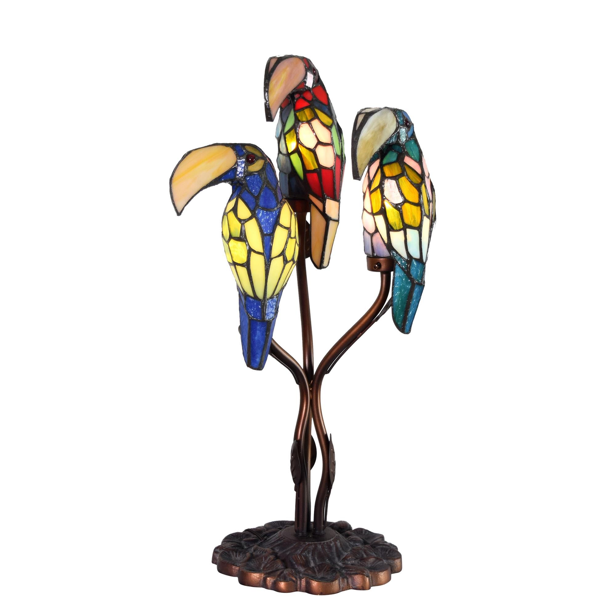 Three Parrots 23 Inch Accent Lamp by Dale Tiffany