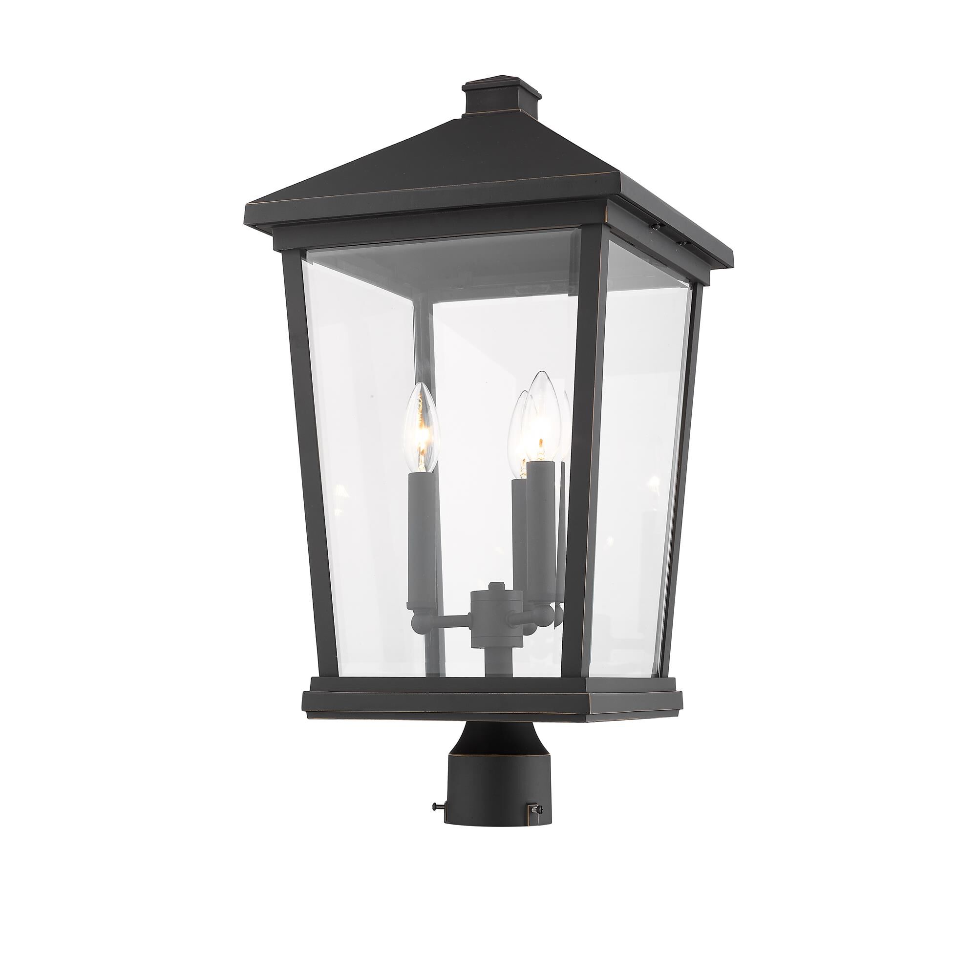 Shown in Oil Rubbed Bronze finish and Glass shade