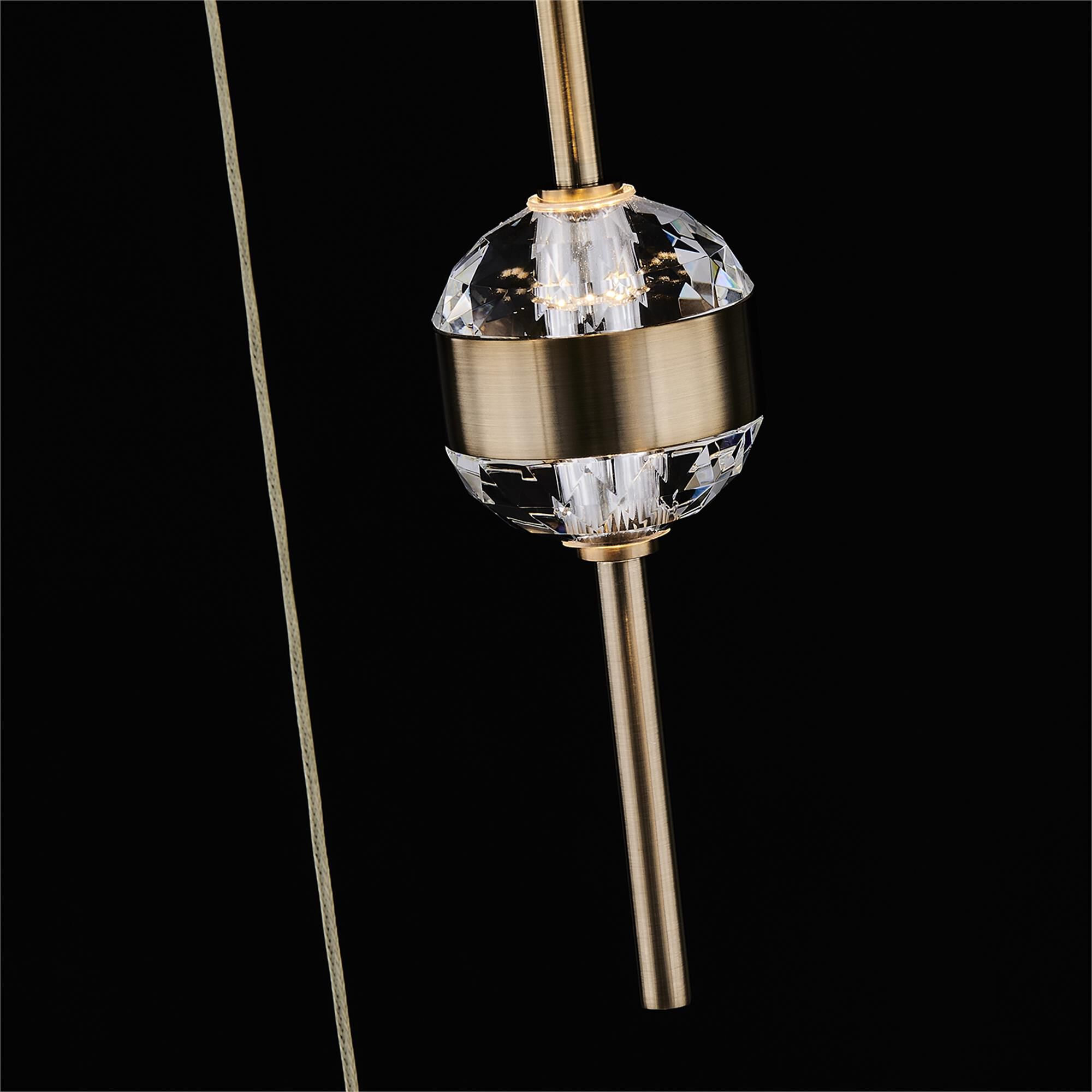 Shown in Winter Brass finish and Firenze Clear crystal
