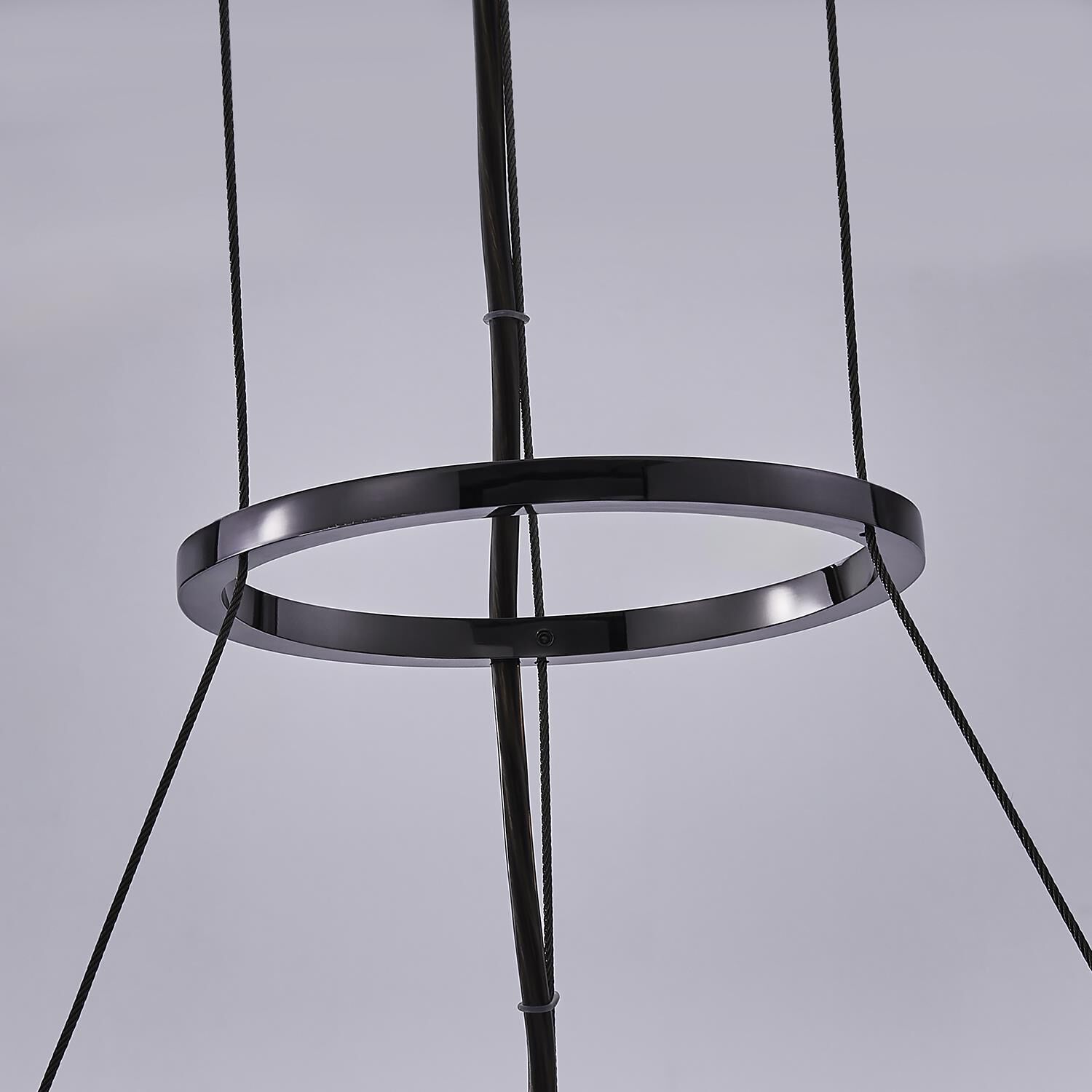 Shown in Black Nickel finish and Smoked Firenze crystal