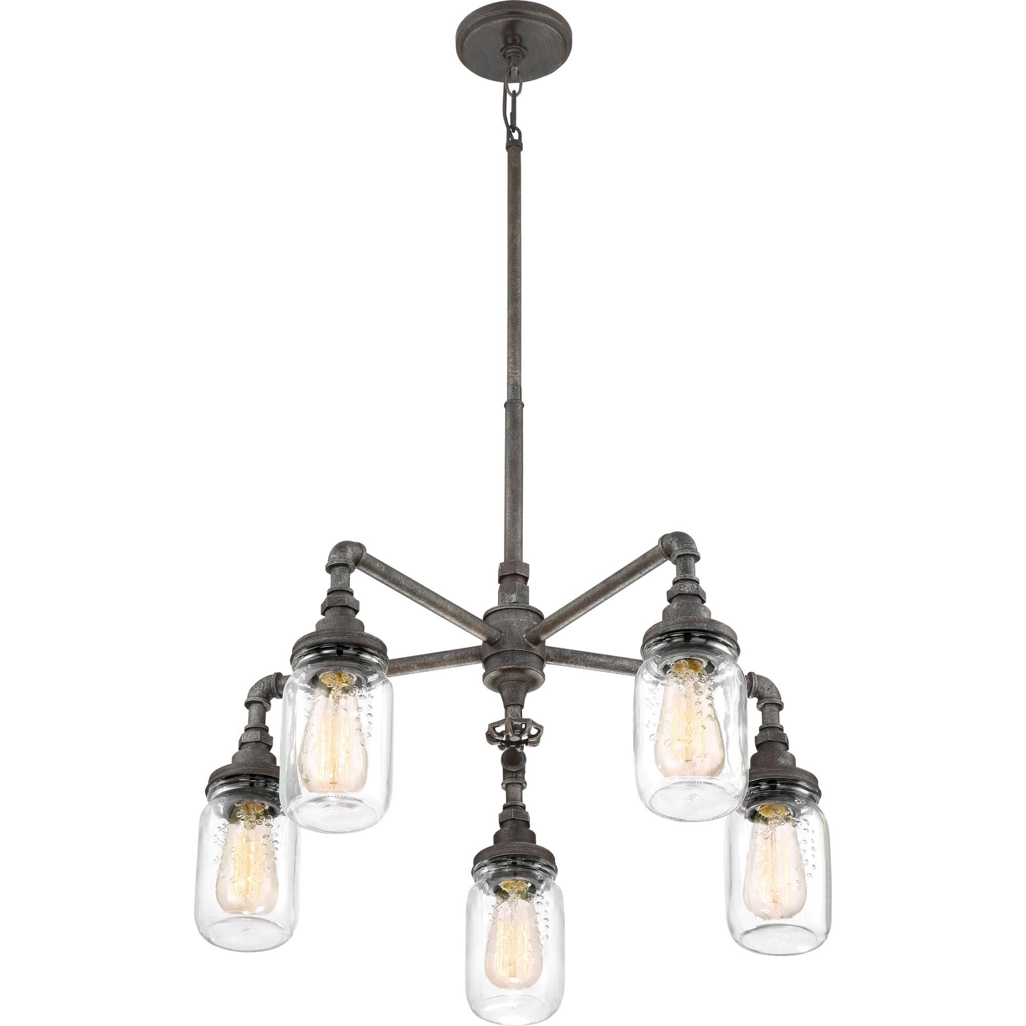 Squire 26 Inch 5 Light Chandelier by Quoizel
