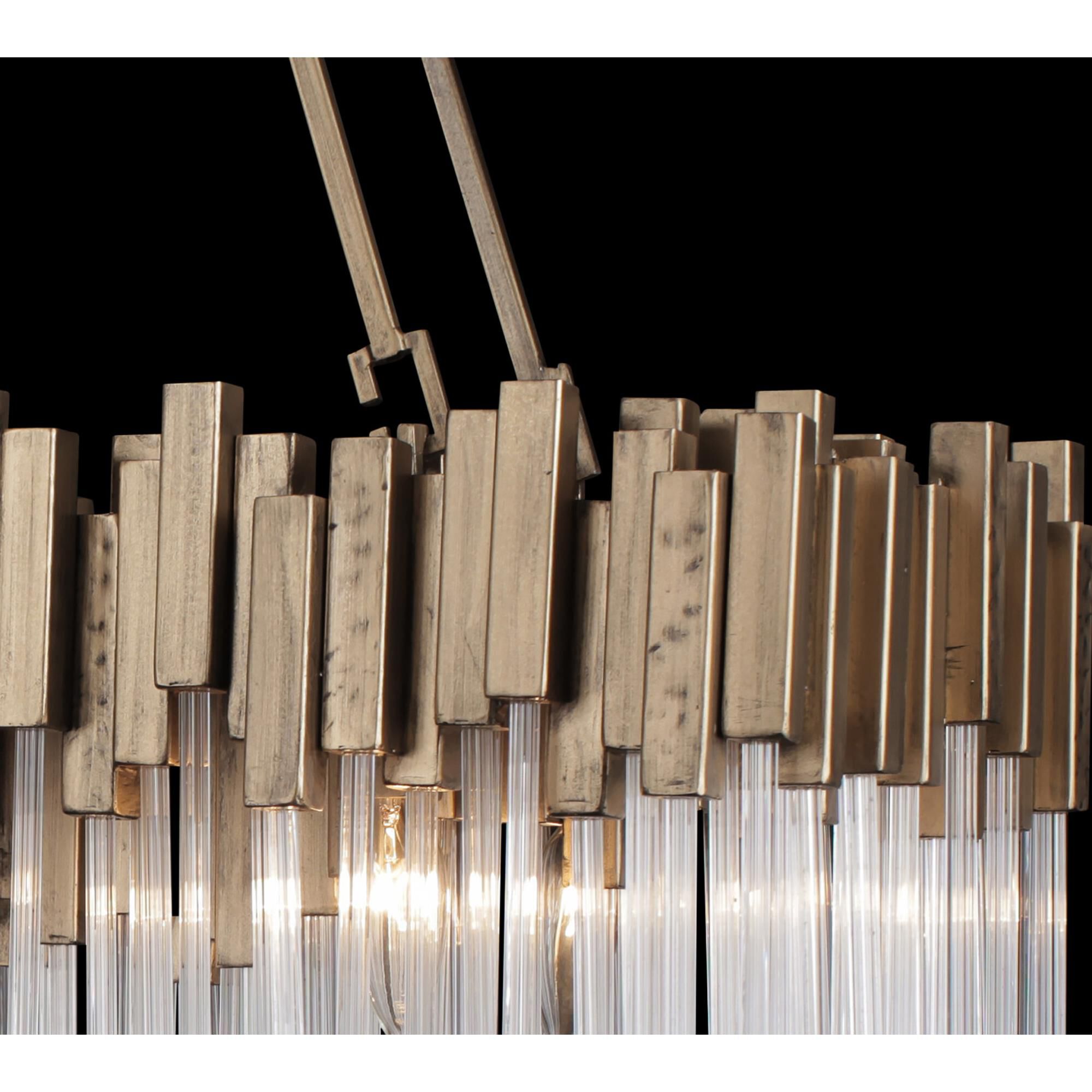 Shown in Havana Gold finish and Clear Fluted glass