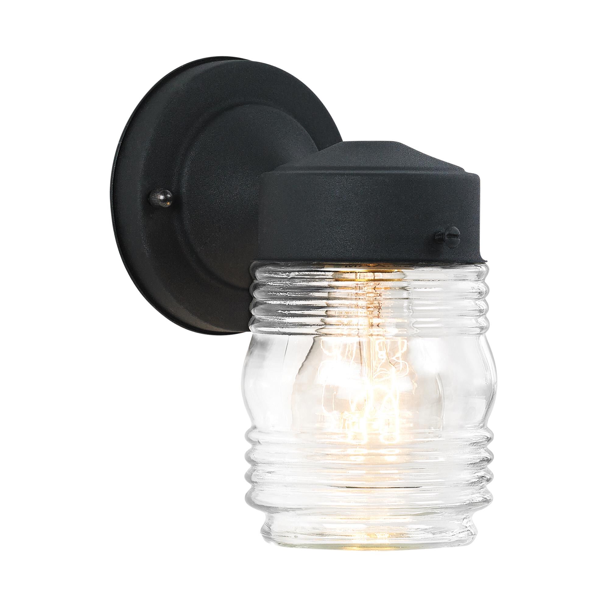 Shown in Black finish and Clear  Diffuser glass and Clear Glass Diffuser shade