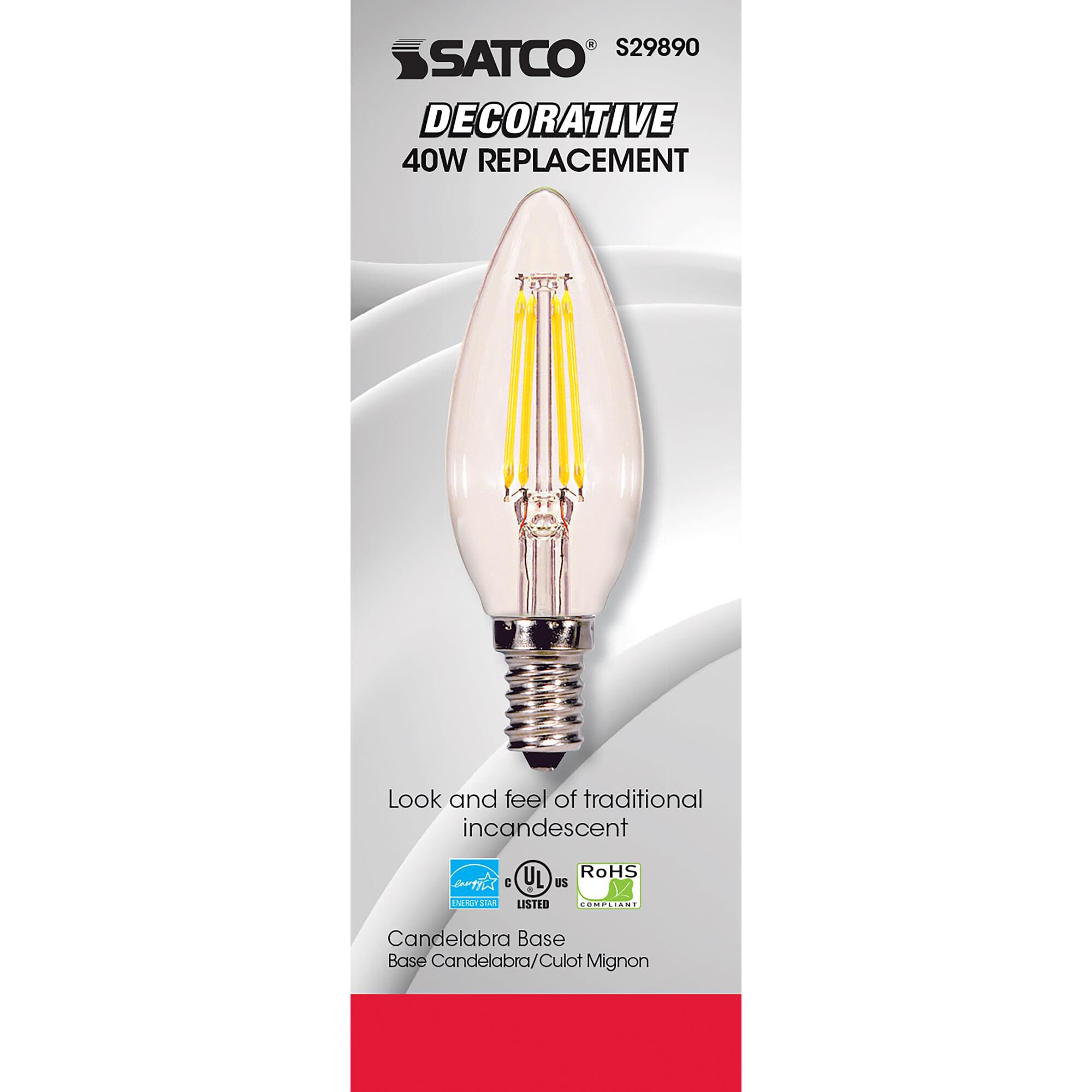 Dimmable 4 Watt 3000K B11 LED Light Bulb,