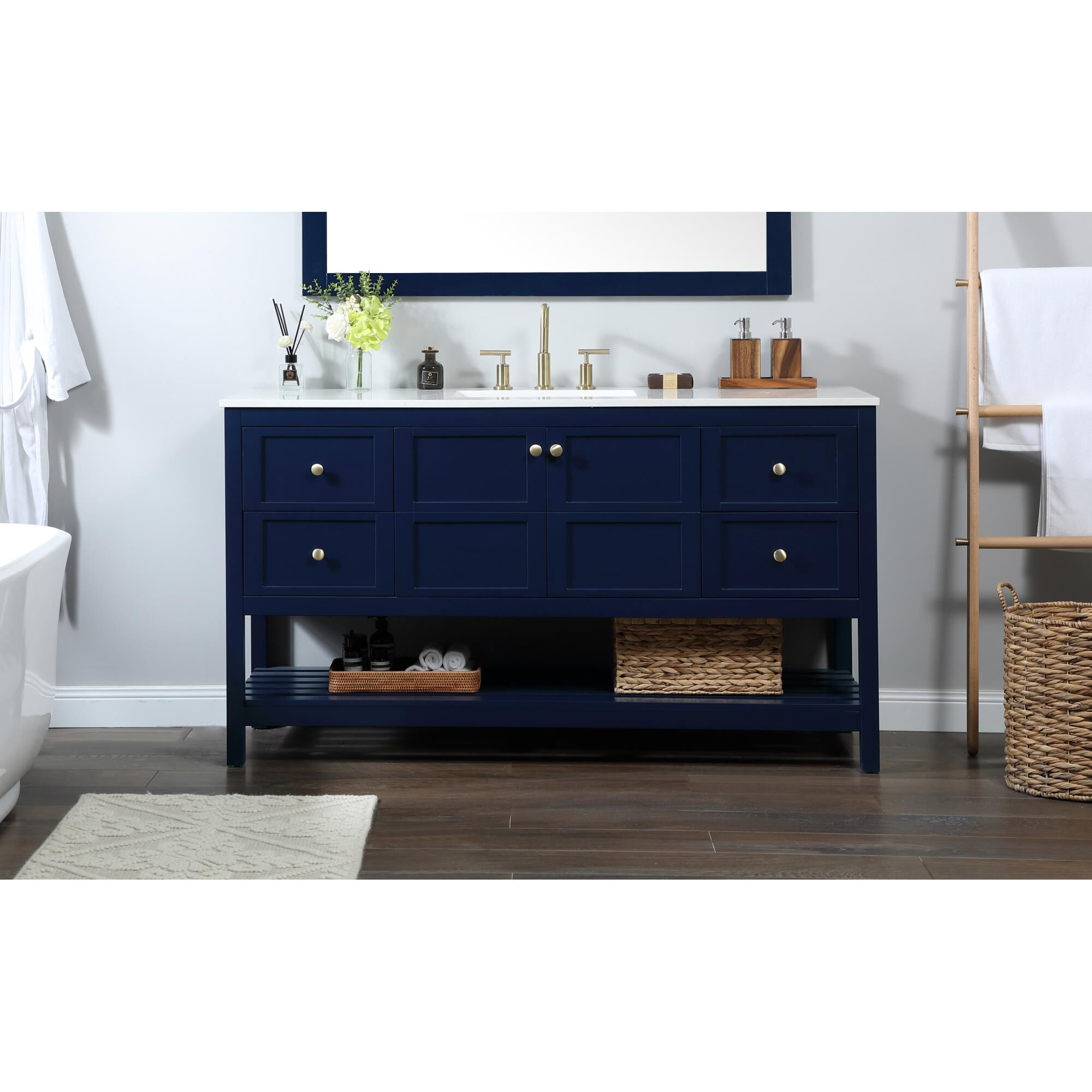 Shown in Blue finish