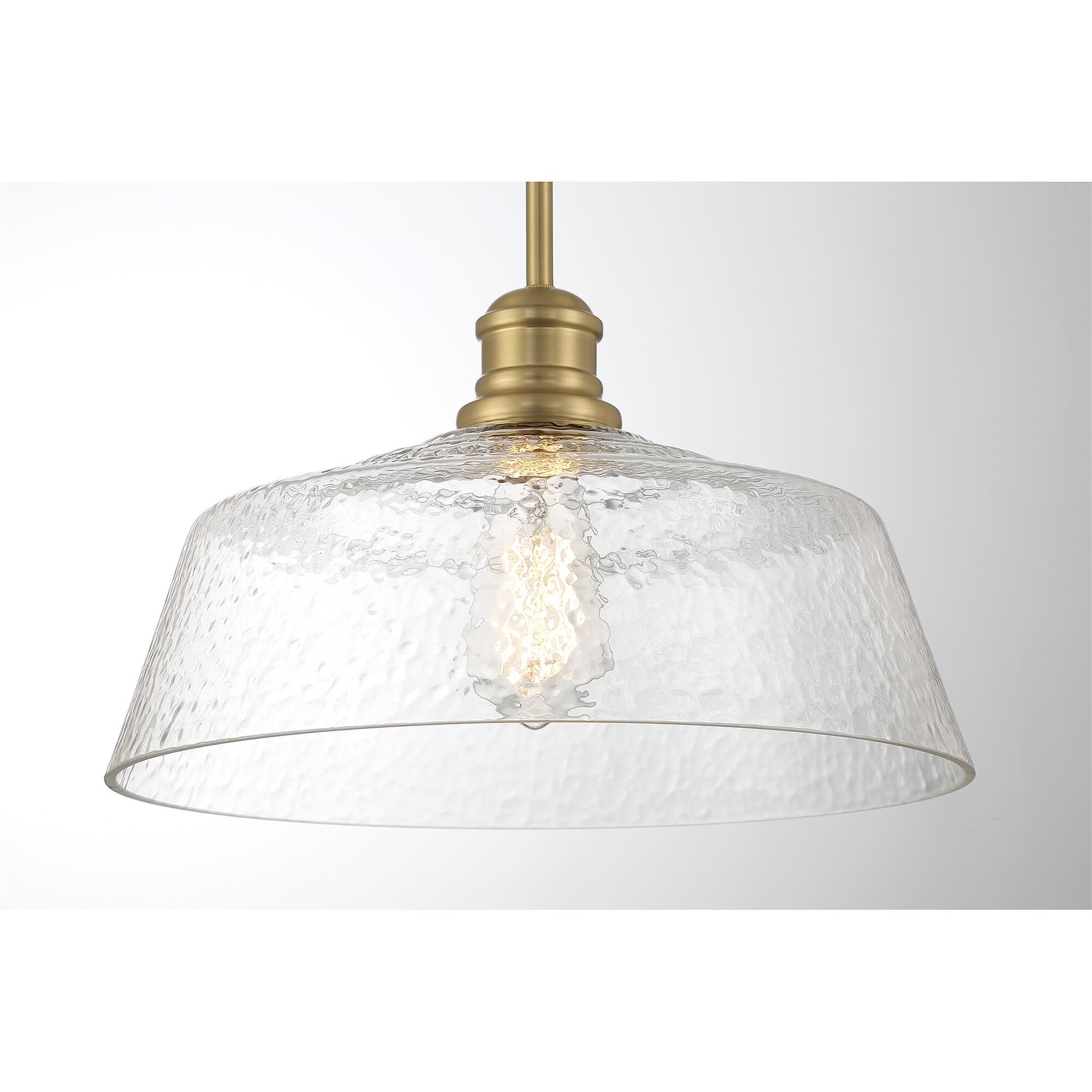 Shown in Natural Brass finish and Vintage glass