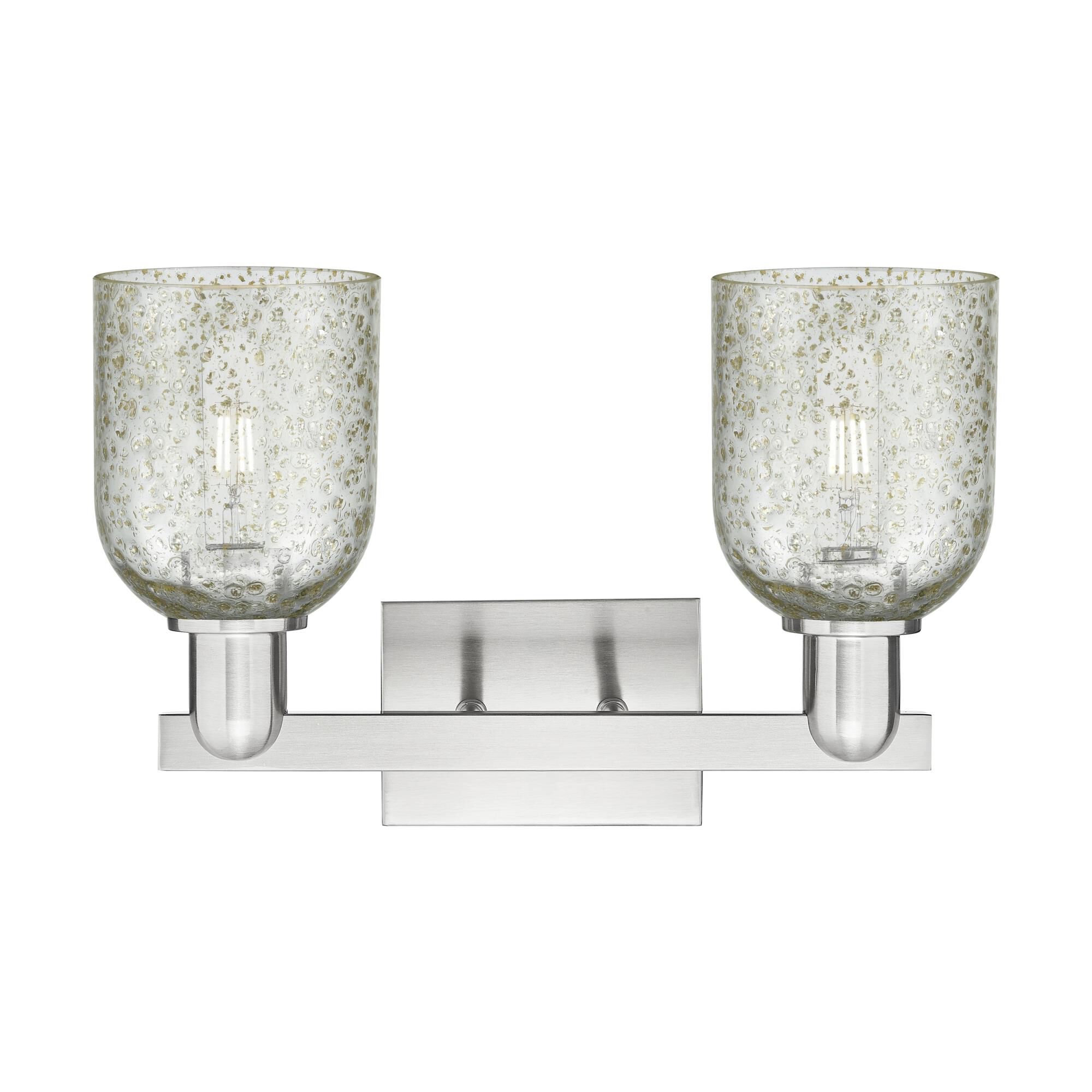 Shown in Brushed Satin Nickel finish and Mica glass