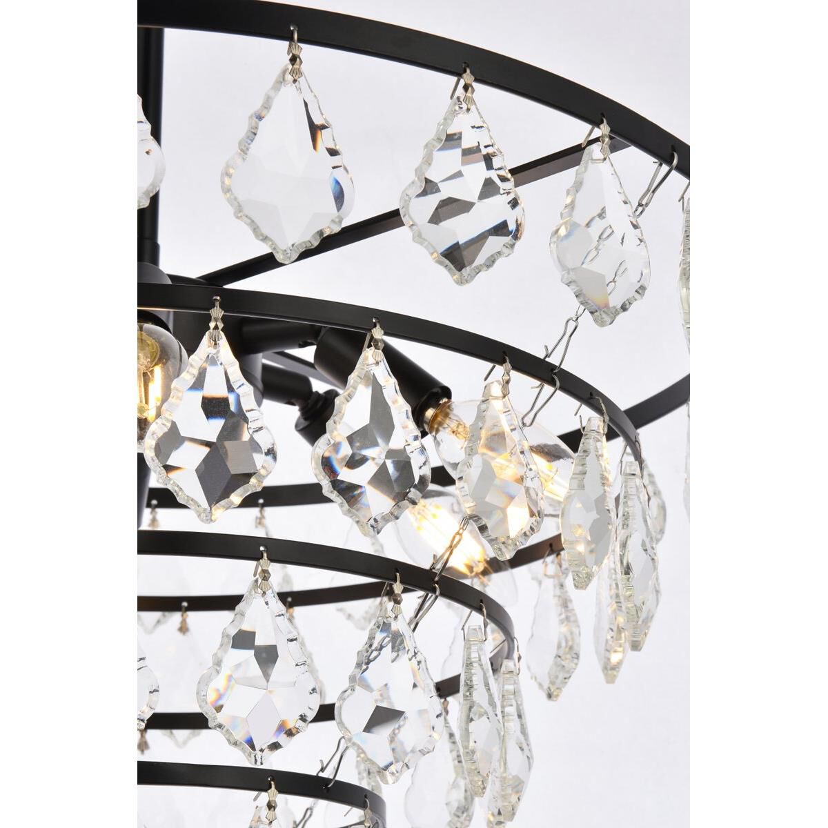 Shown in Black finish and Royal Cut Clear crystal