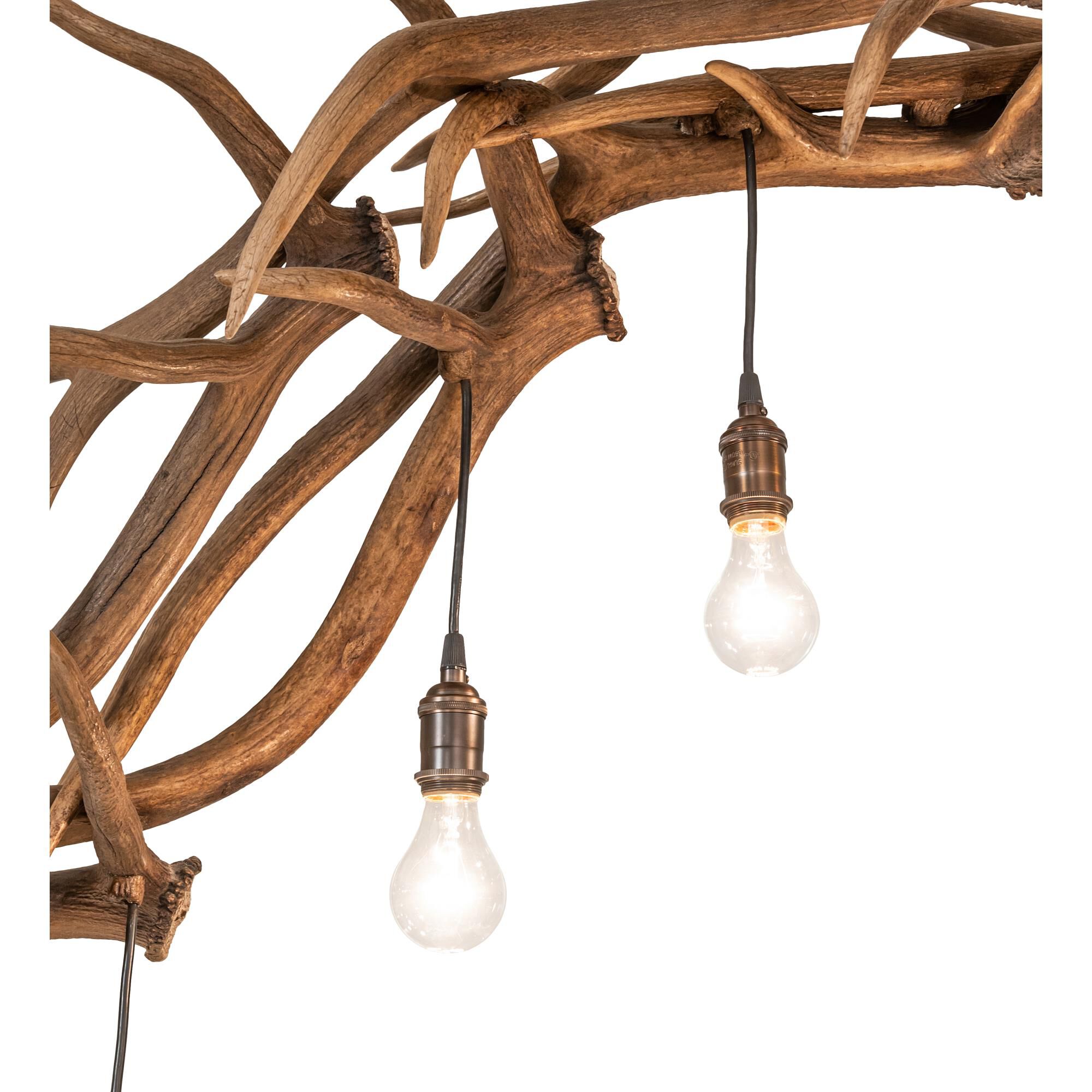 Antlers 74 Inch 8 Light Linear Suspension Light by Meyda Lighting