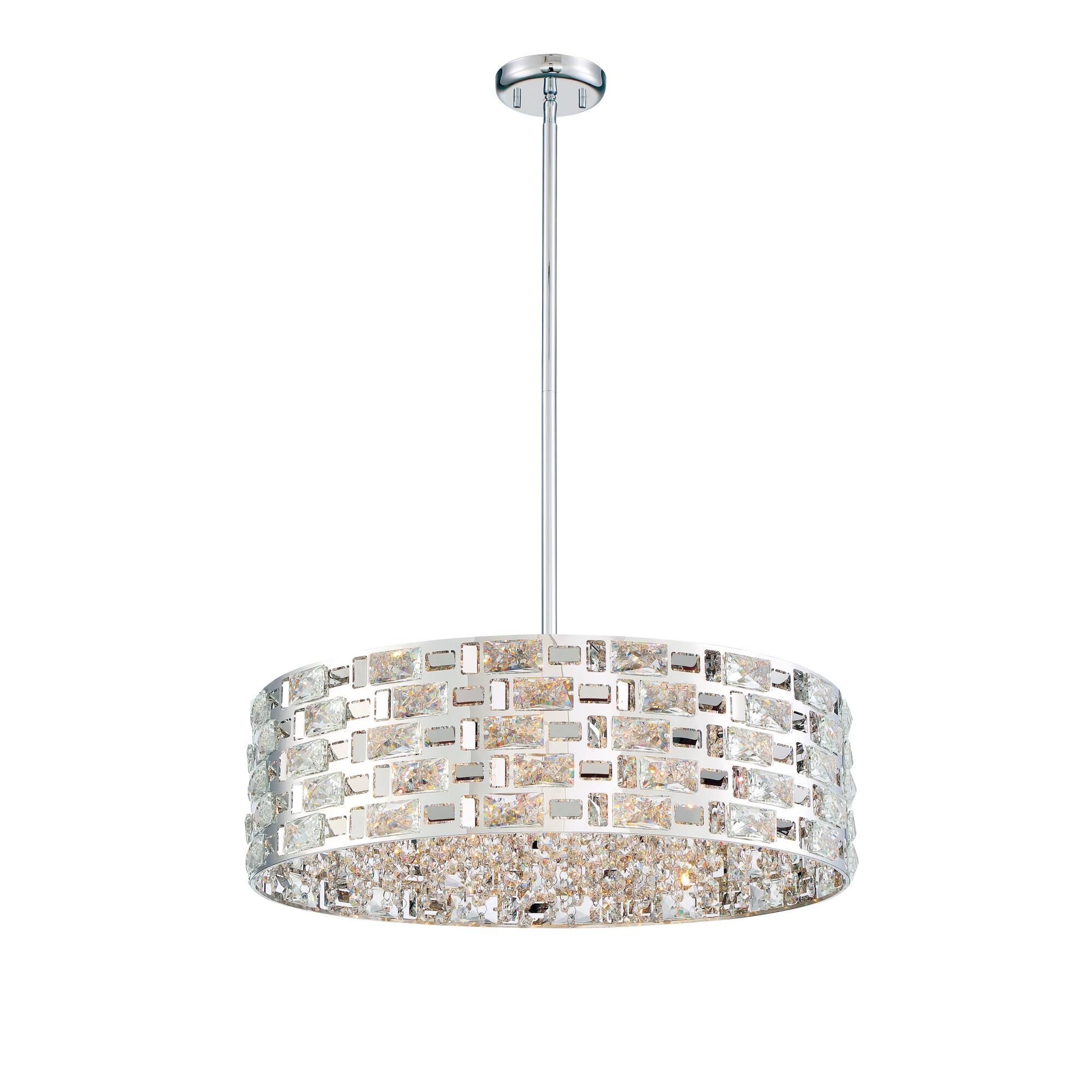 Shown in Chrome finish and Steel glass and Steel shade