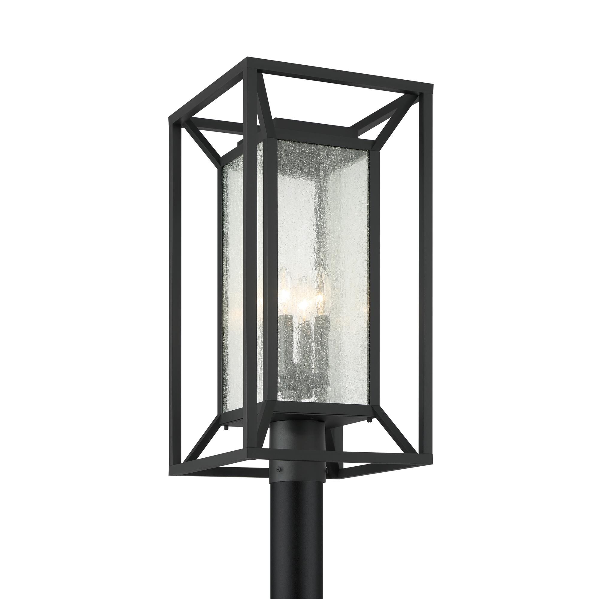 Shown in Sand Coal Finish finish and Clear Seedy glass