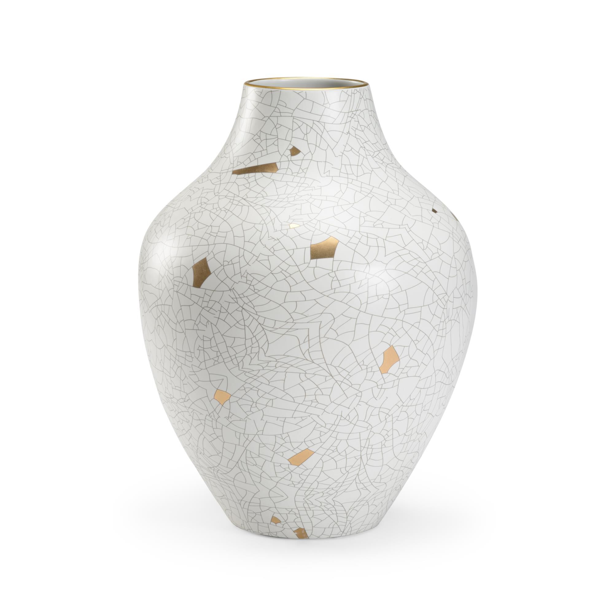 GOLD CRACKLE URN (LG) Vase-Urn by Chelsea House
