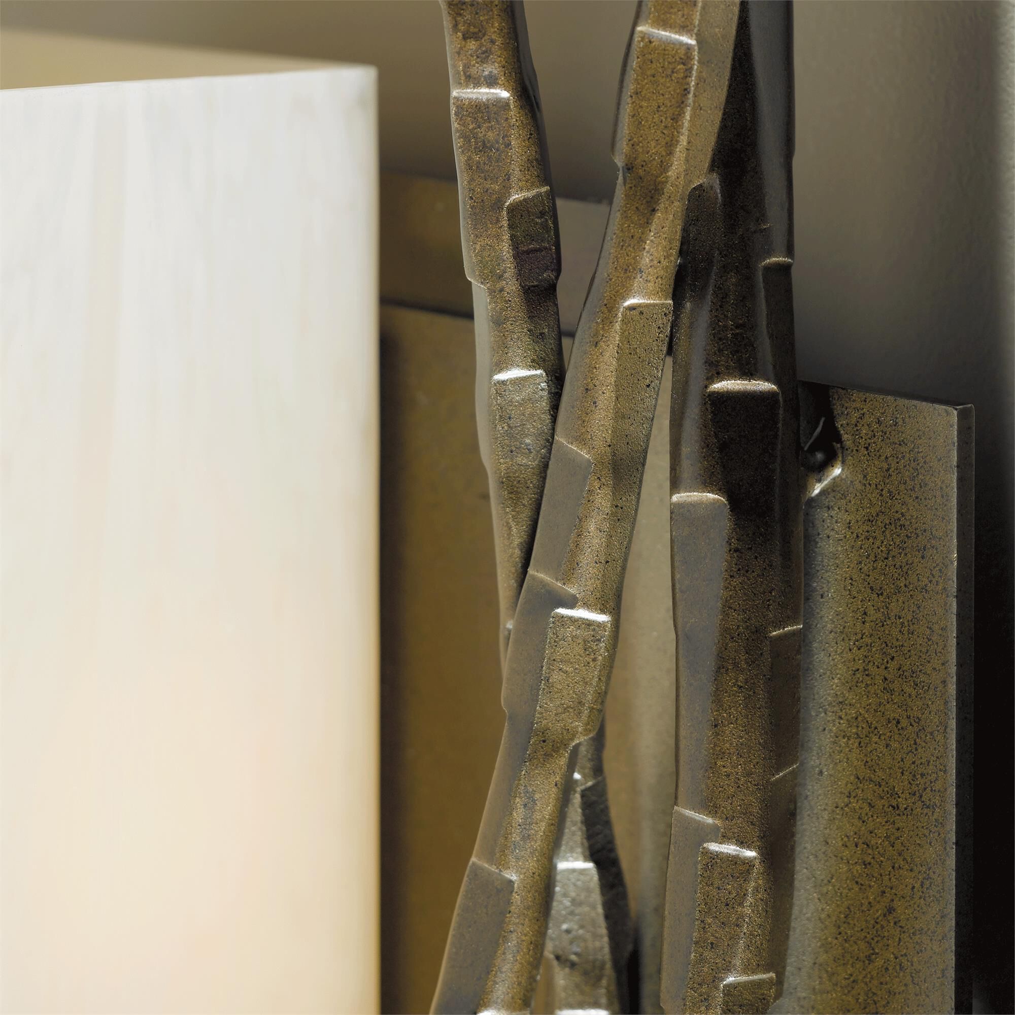 Shown in Bronze finish and Opal  glass and Orientation: Left accent