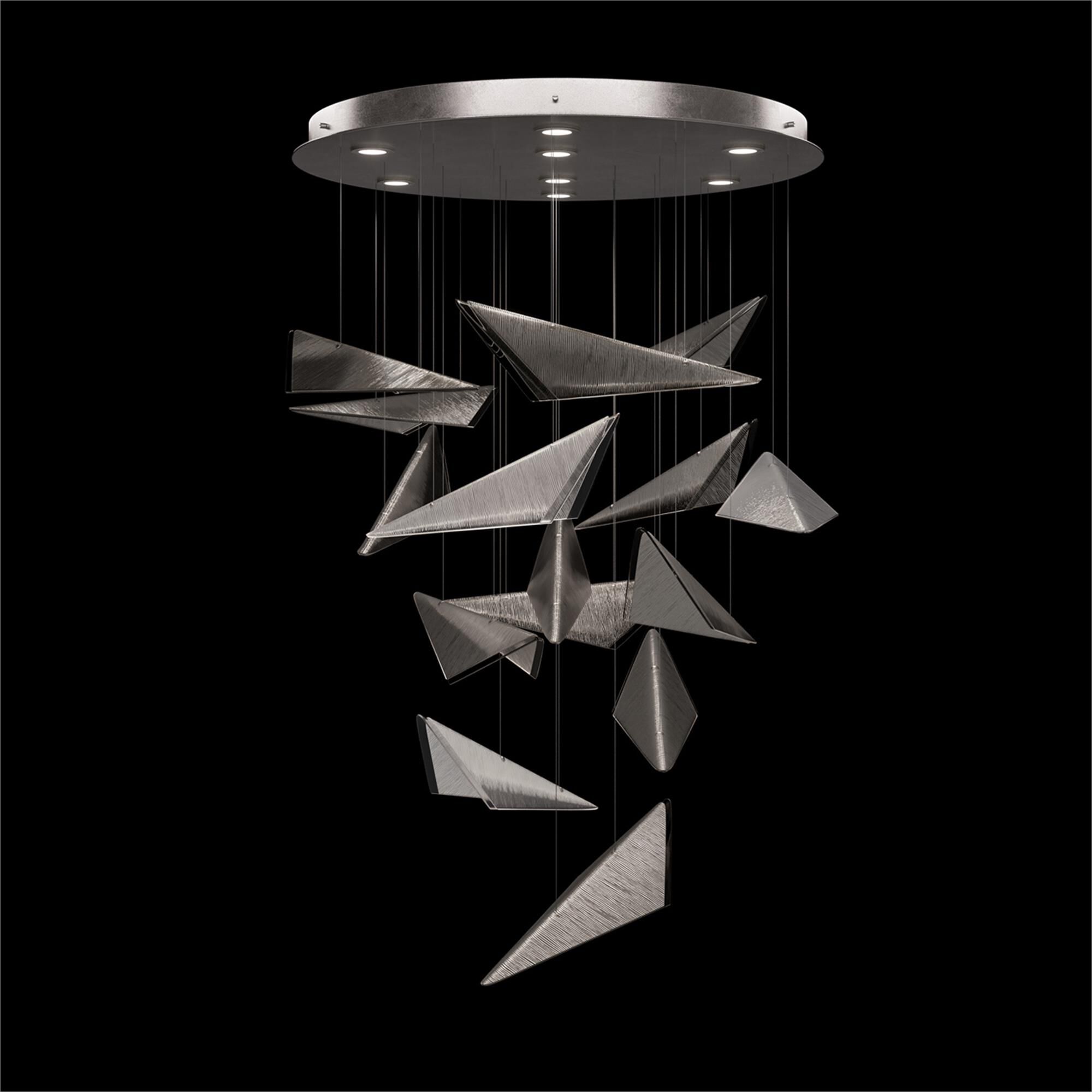 Shown in Silver finish and Smoke Linear glass