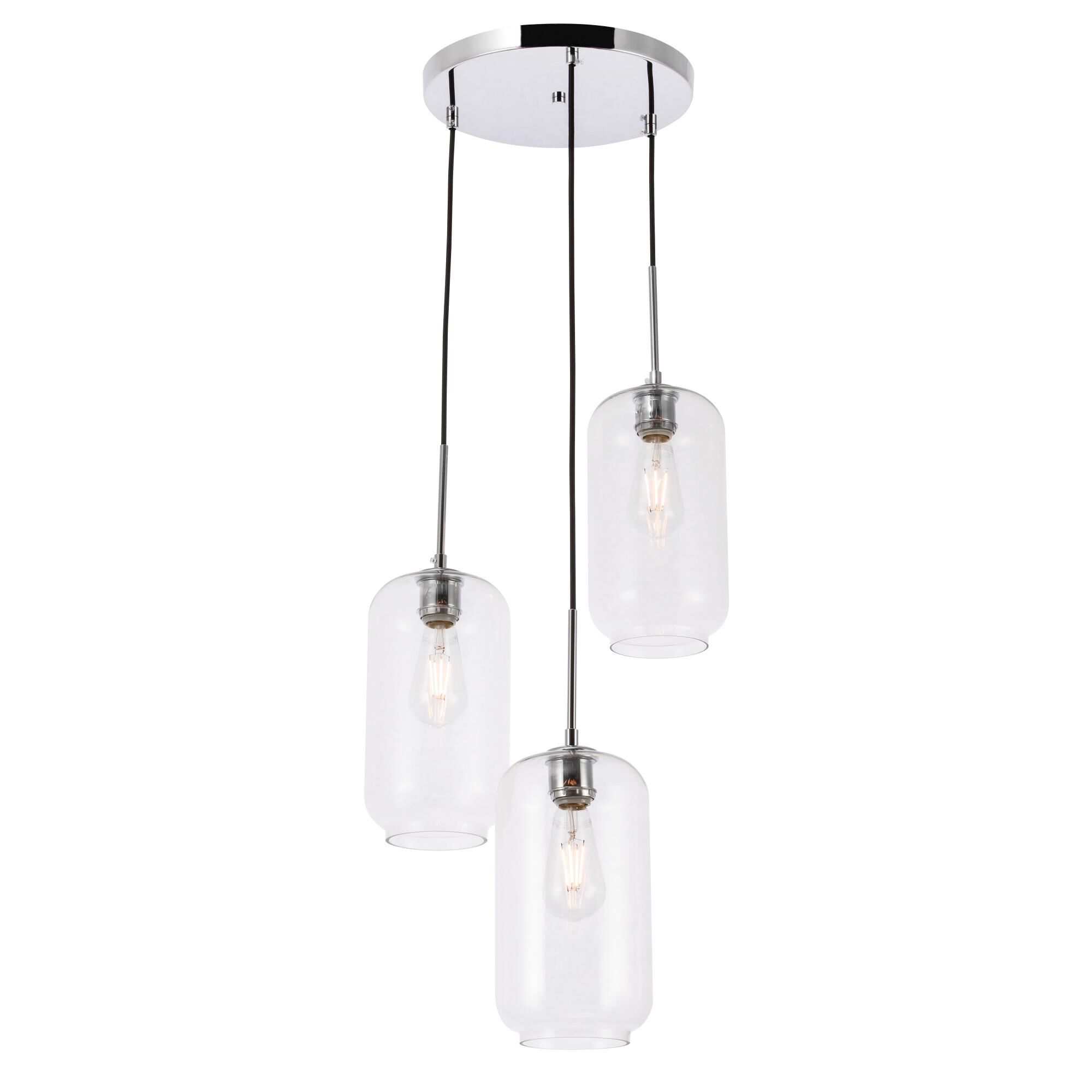 Collier 16 Inch 3 Light Multi Light Pendant by Elegant Lighting