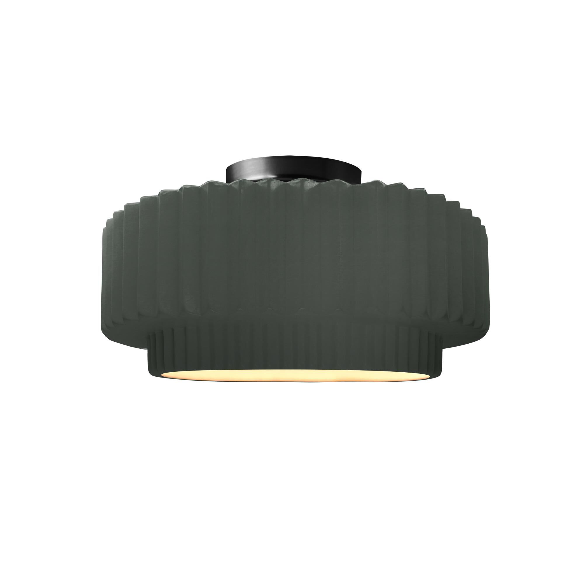 Shown in Matte Black finish and Pewter Green shade