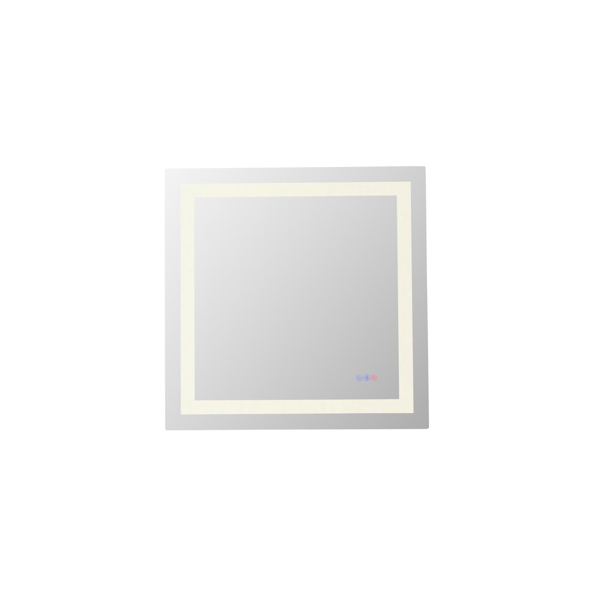 Riven 30 Inch LED Lighted Mirror by Elegant Dcor