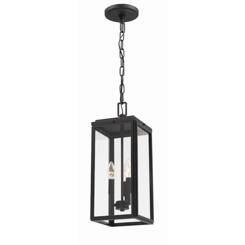 Byron 18 Inch Tall 3 Light Outdoor Hanging Lantern by Crystorama