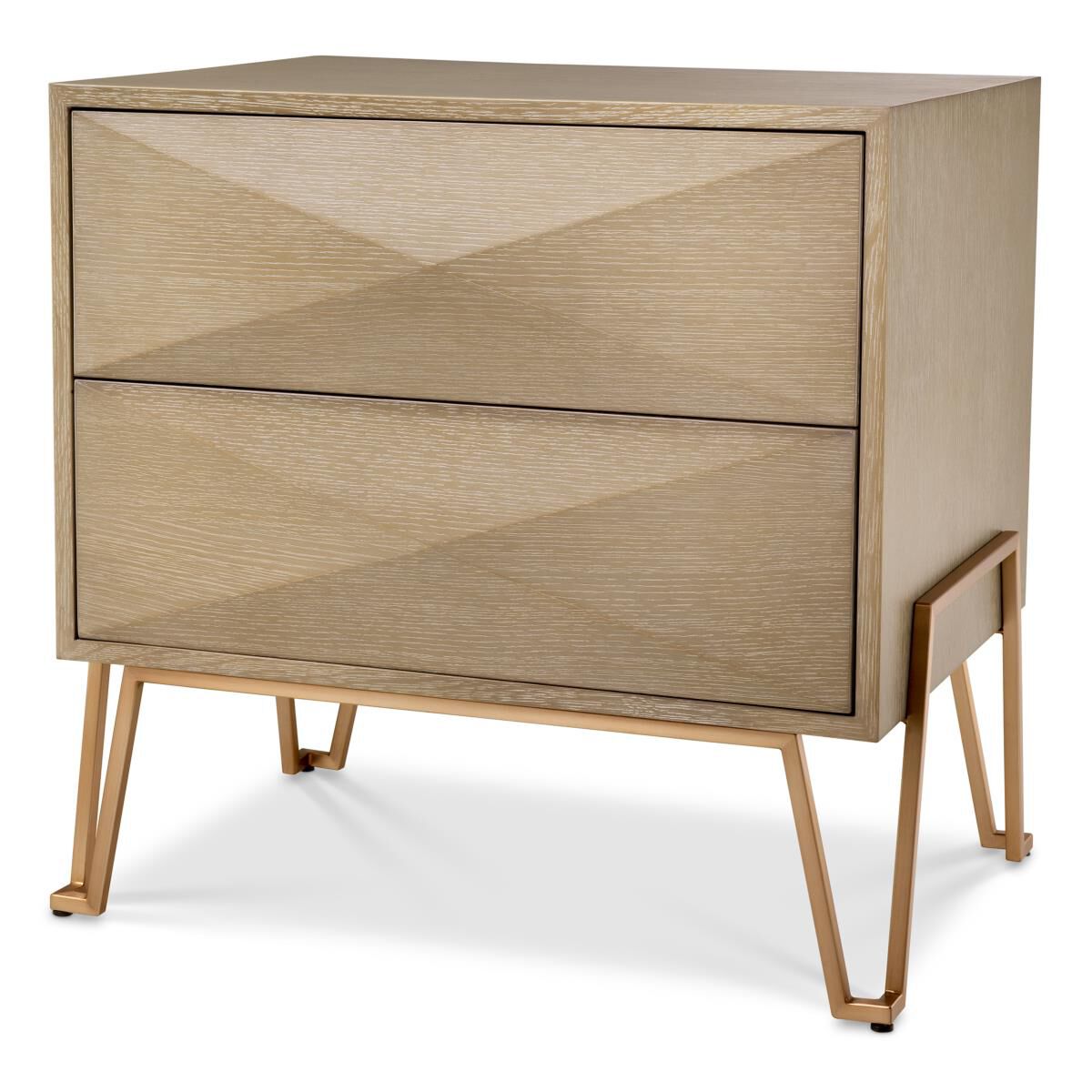 Shown in Washed Oak Veneer with Brushed Brass finish