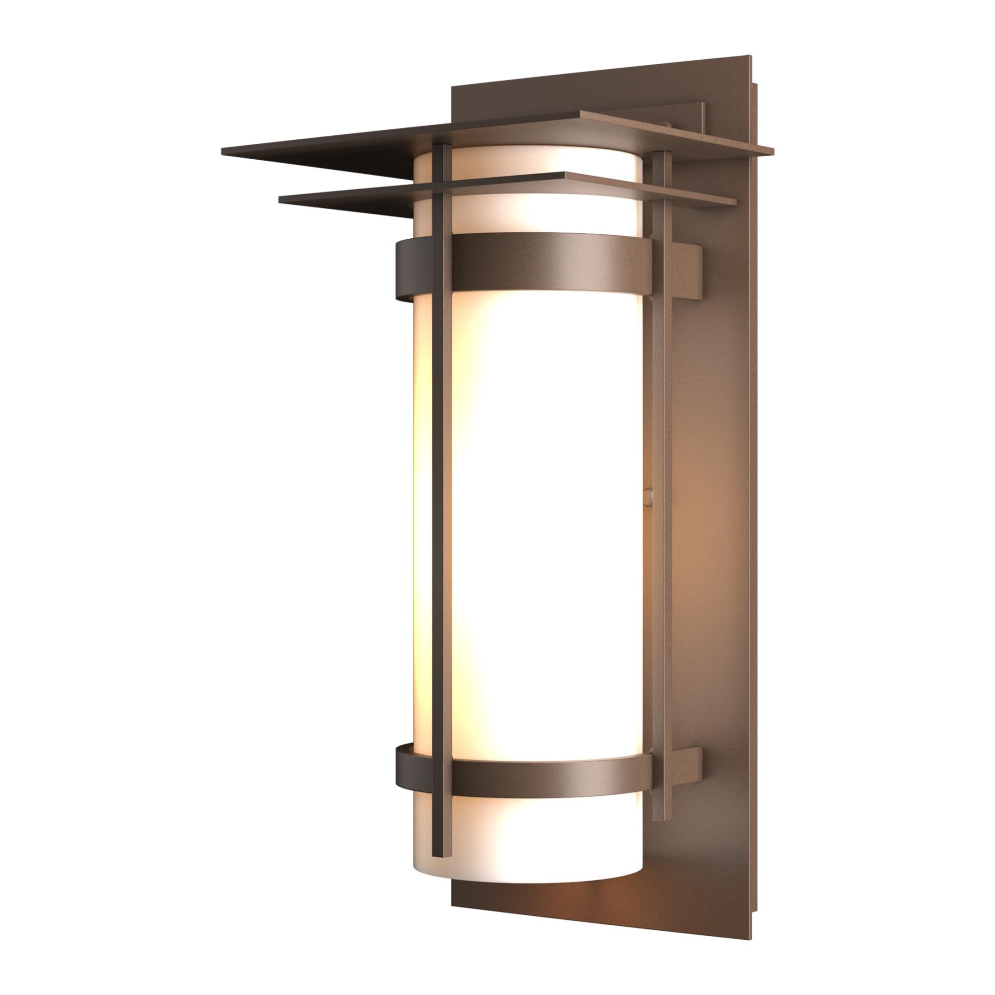 Hubbardton Forge Banded 16 Inch Tall Outdoor Wall Light