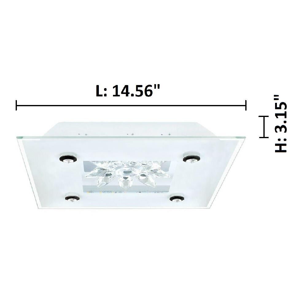 Shown in White W/ Clear Trim finish and Clear crystal and White glass