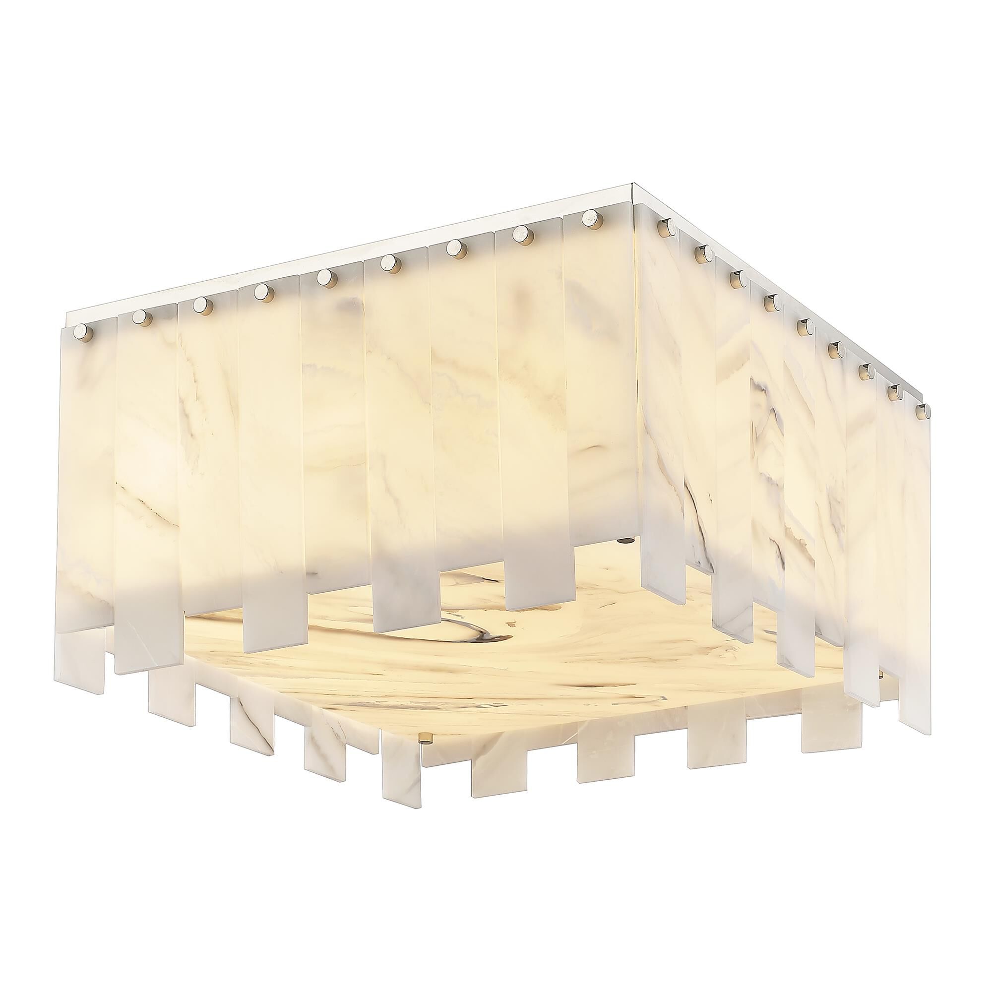Shown in Polished Nickel finish and Alabaster Resin shade