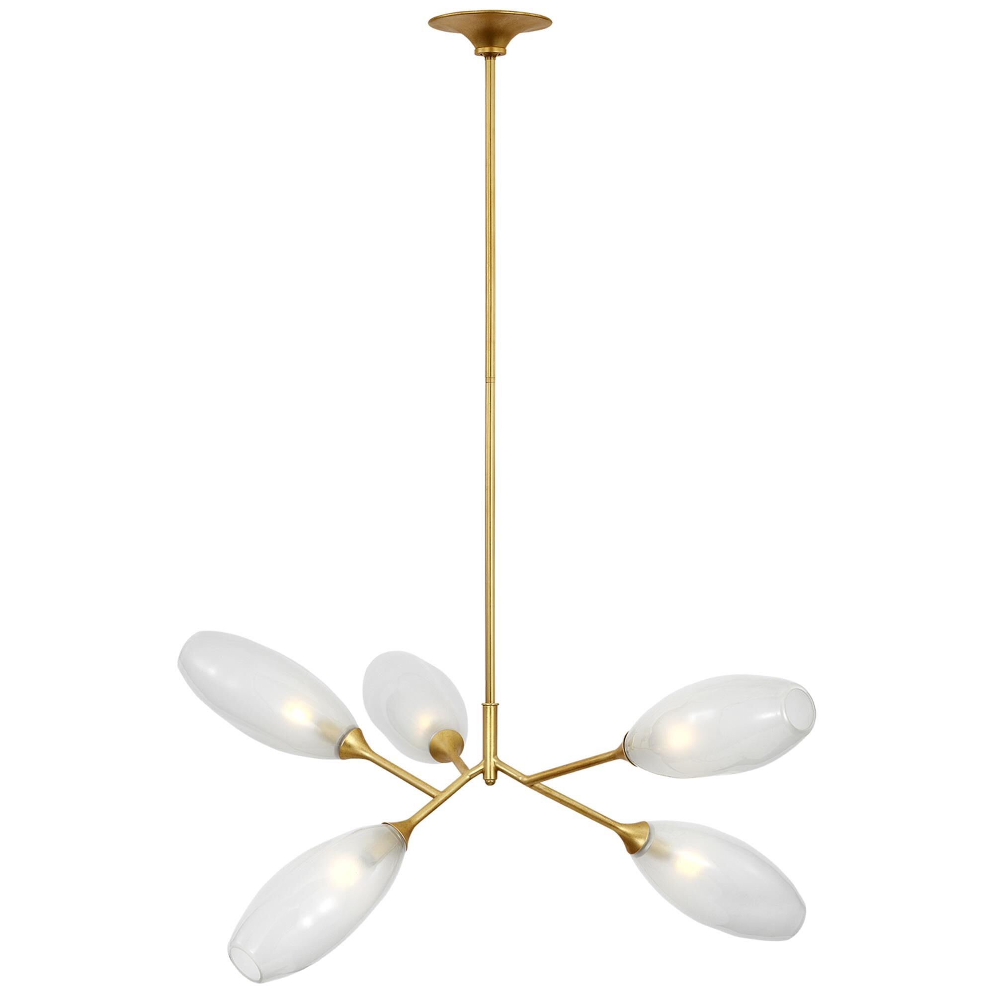 Shown in Gild finish and Frosted glass