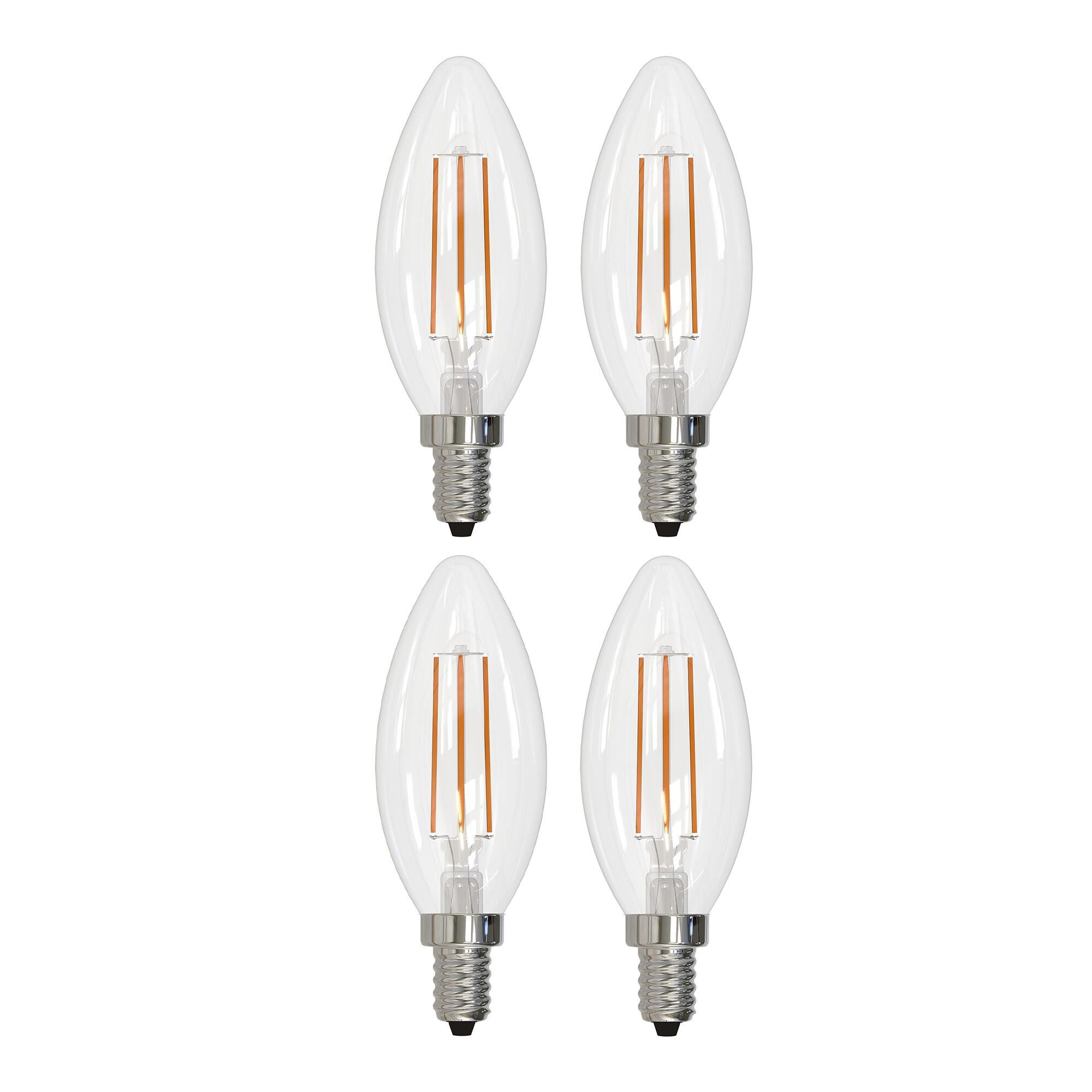 Dimmable 4 Watt 3000K B11 LED Light Bulb 4 Pack,