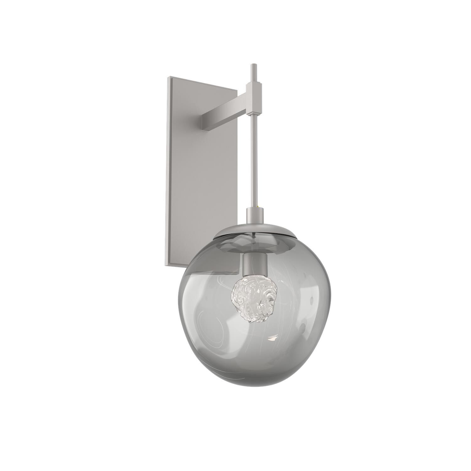 Shown in Metallic Beige Silver finish and Smoke Floret glass