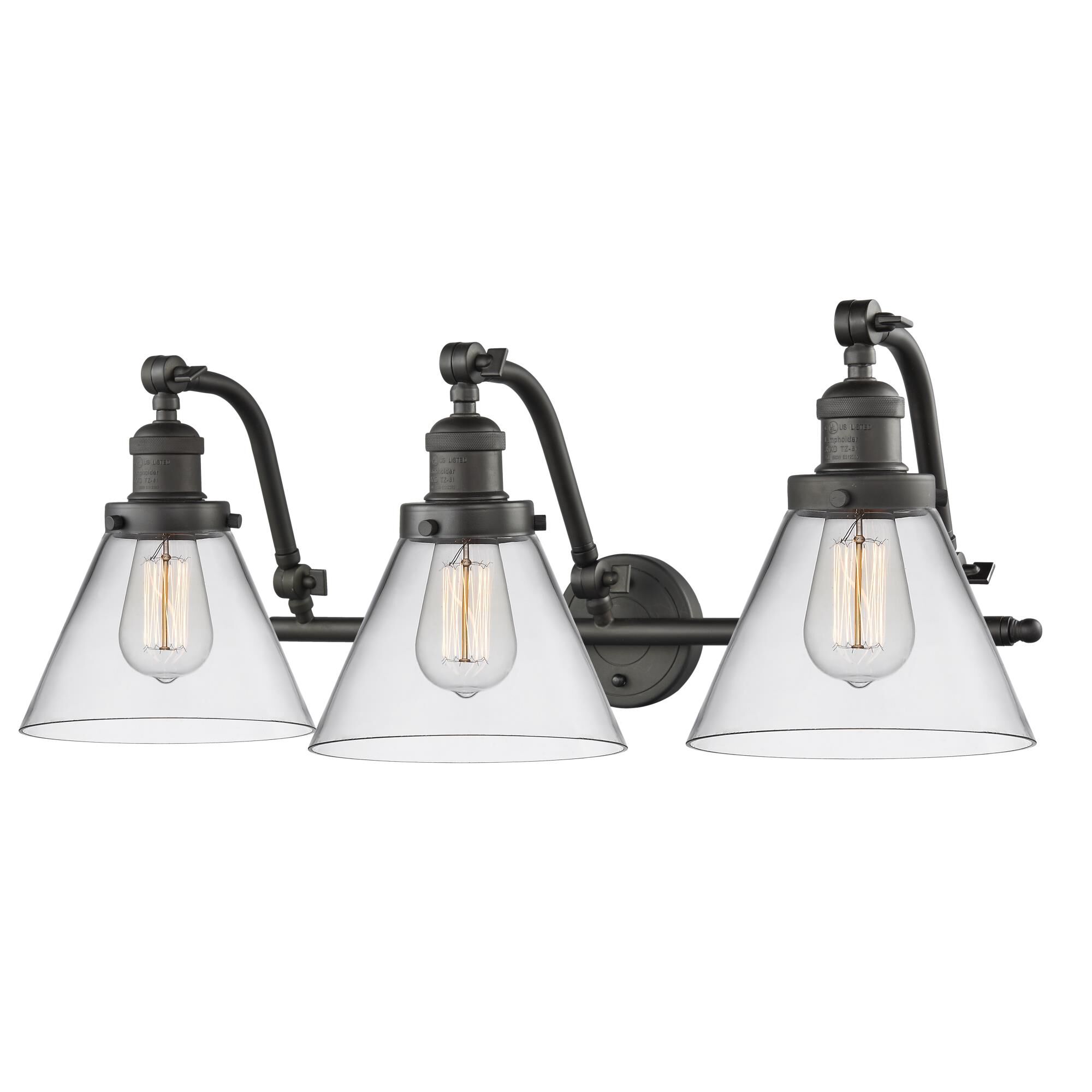 Shown in Oil Rubbed Bronze finish and Clear glass