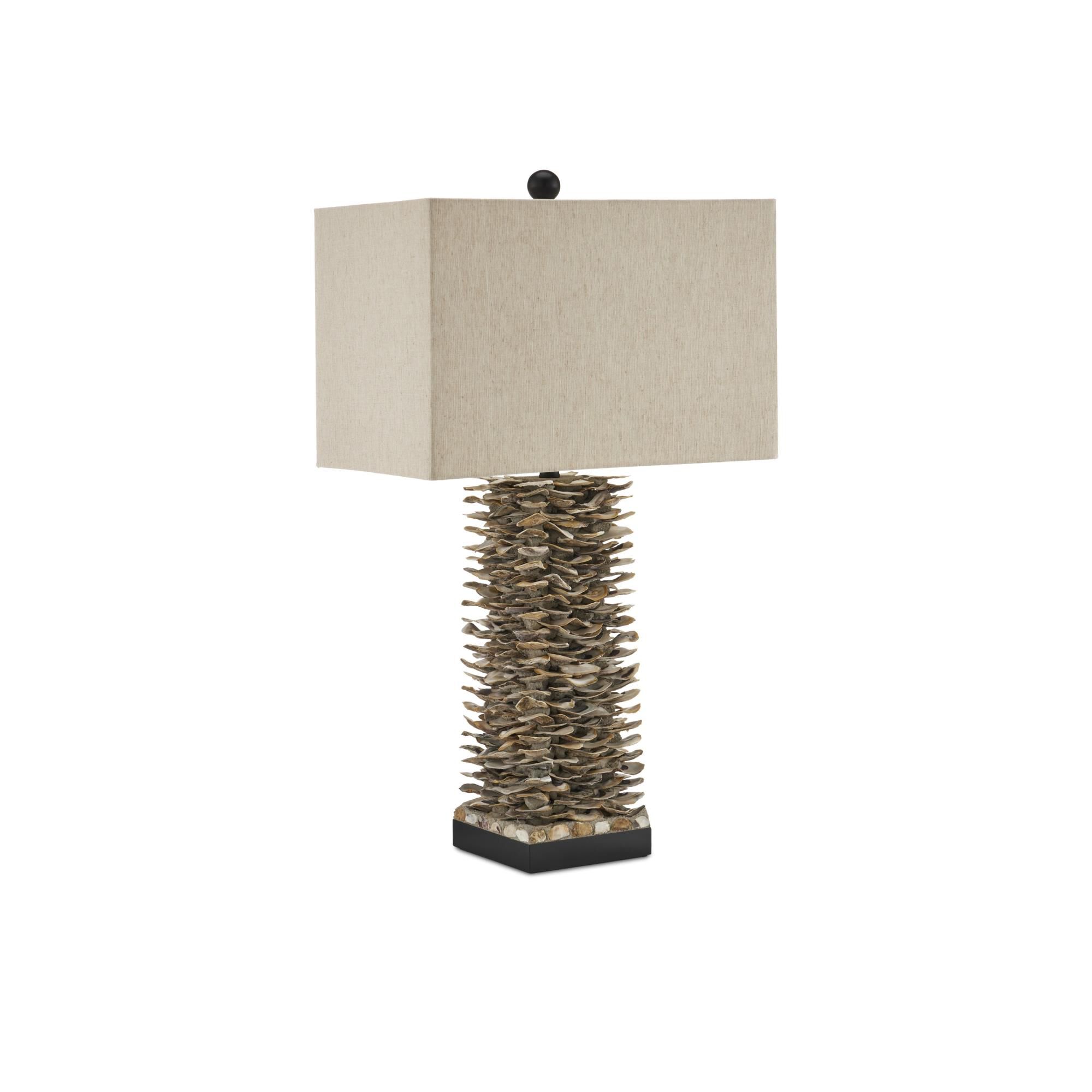 Shown in Natural/Satin Black finish and Included shade