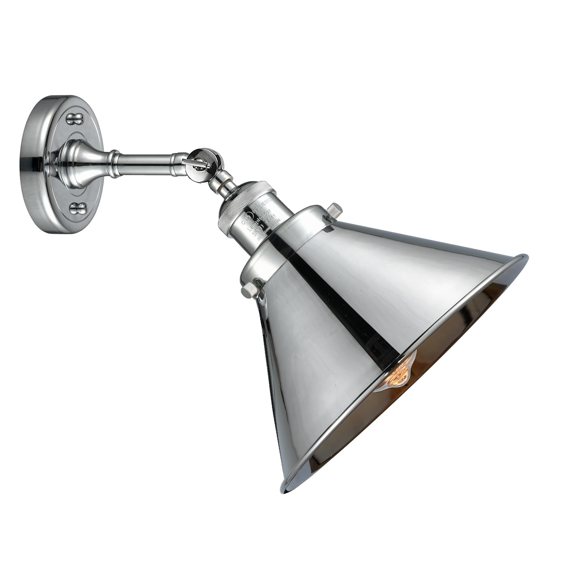 Shown in Polished Chrome finish and Polished Chrome glass and Polished Chrome shade and No Accent accent