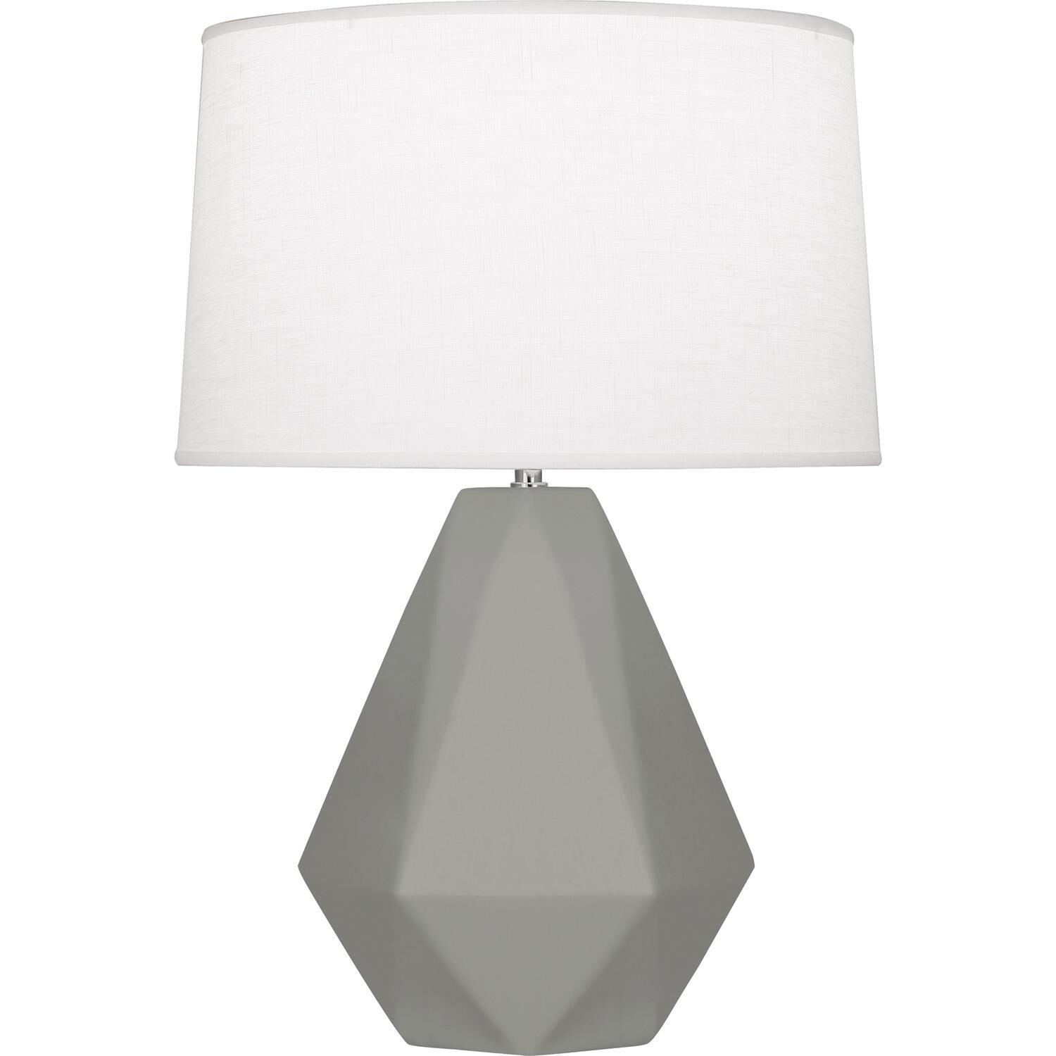 Shown in Matte Smoky Taupe finish and Off White shade and Polished Nickel accent