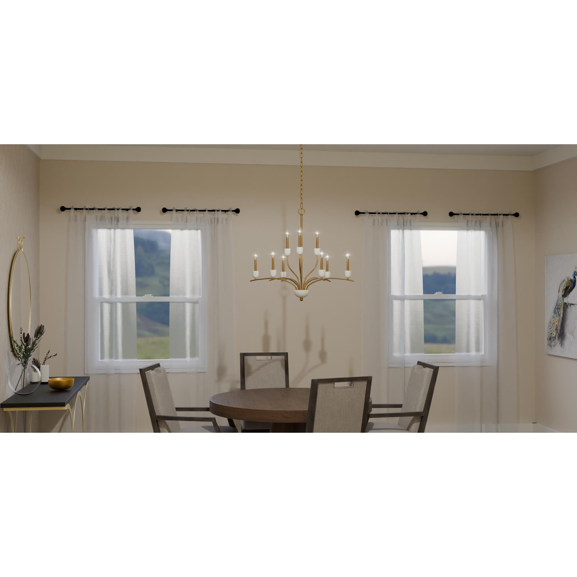 Frida 32 Inch 9 Light Chandelier by Quoizel