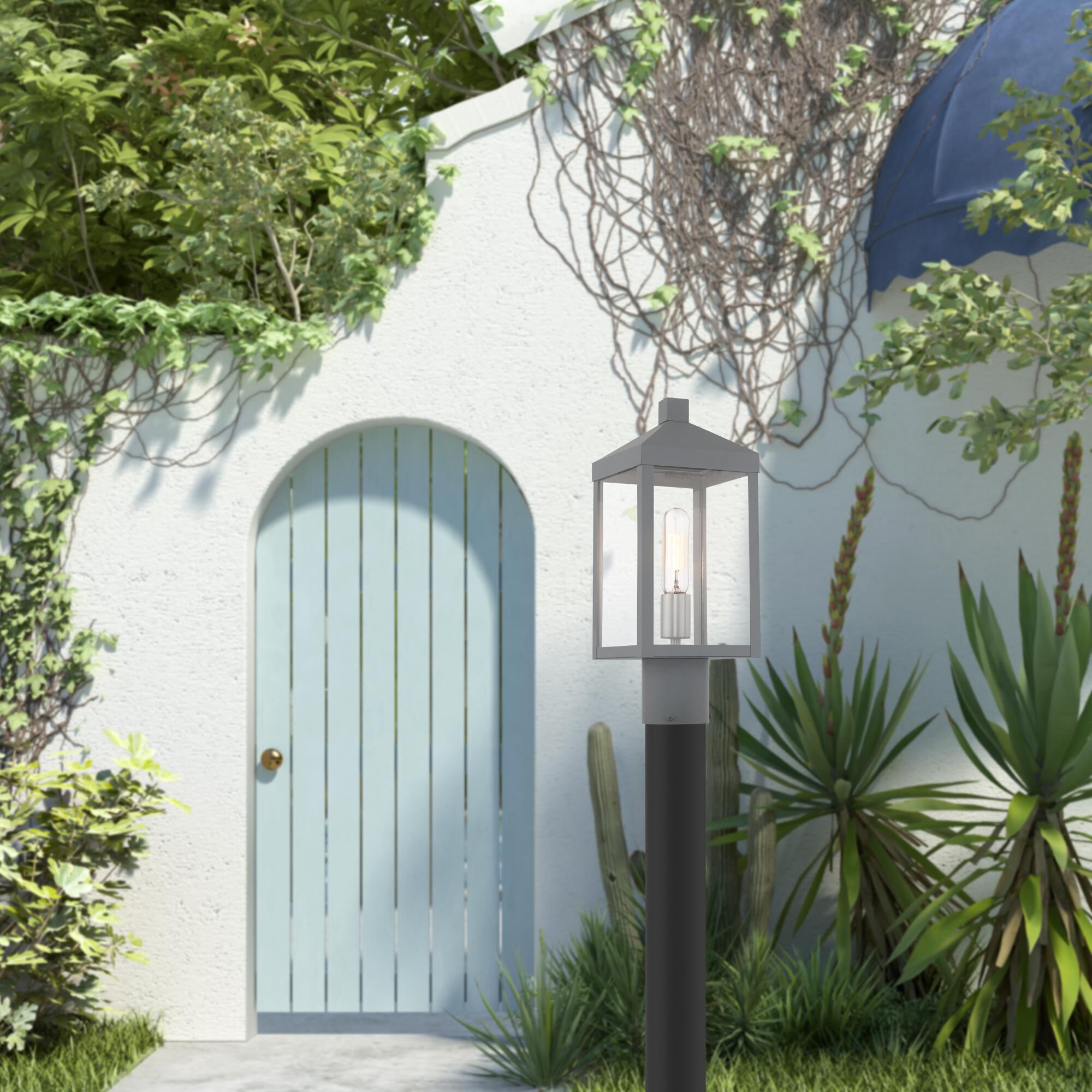 Shown in Nordic Gray finish and Clear glass