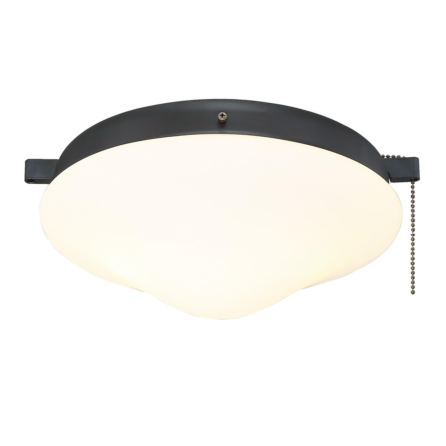 Shown in English Bronze finish and Satin White glass