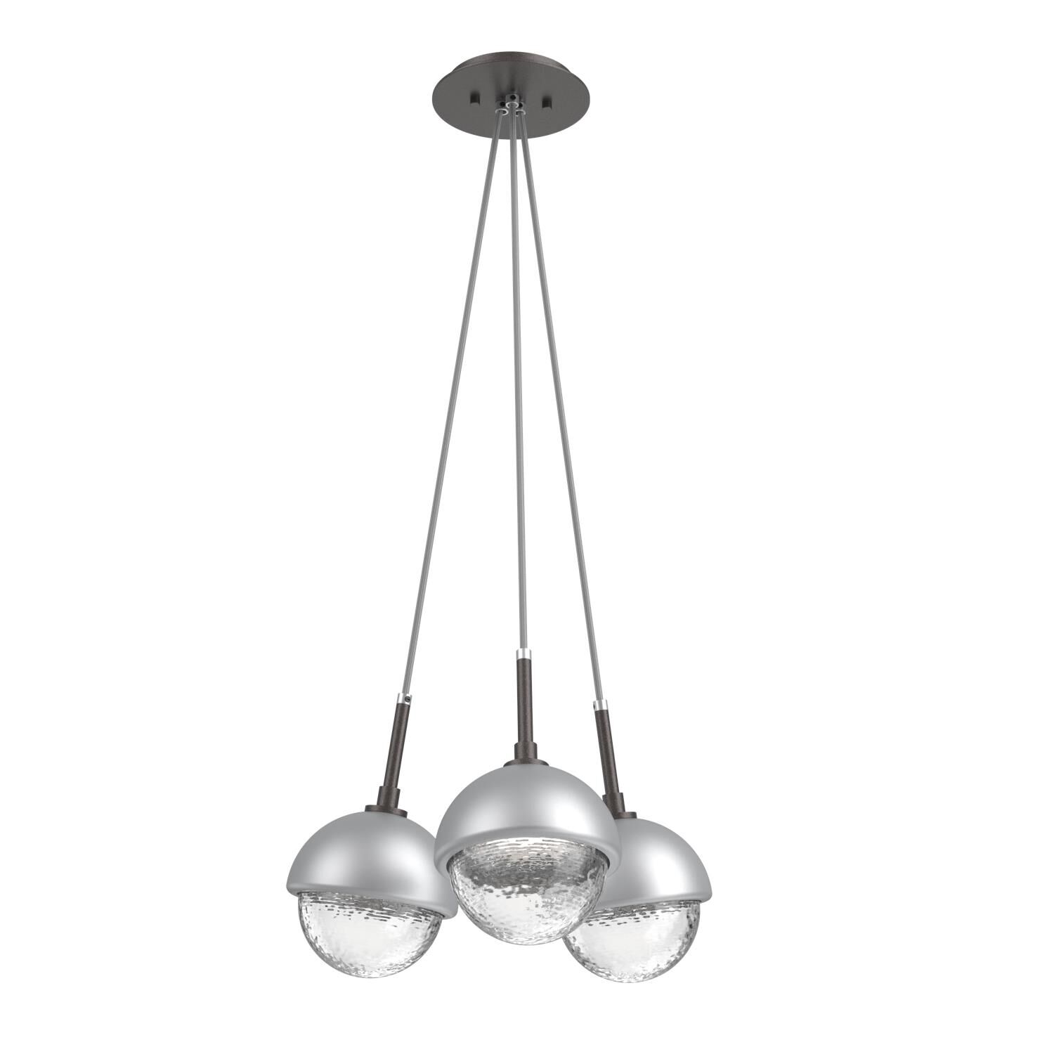 Shown in Graphite finish and Clear glass and Classic Silver accent