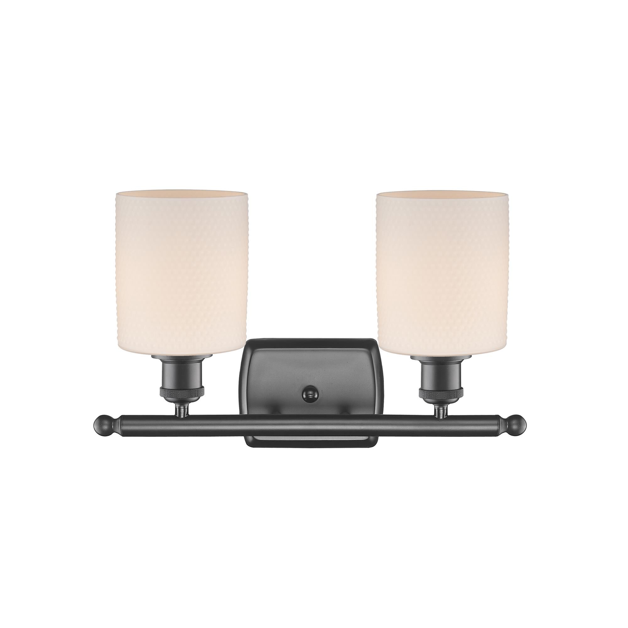 Shown in Oil Rubbed Bronze finish and Matte White - Drum glass