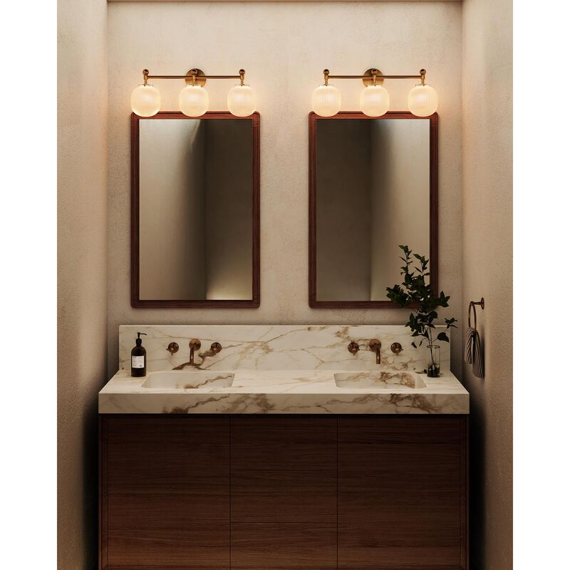 Peyton Fox Cherise 28 Inch 3 Light Bath Vanity Light by Alora Mood