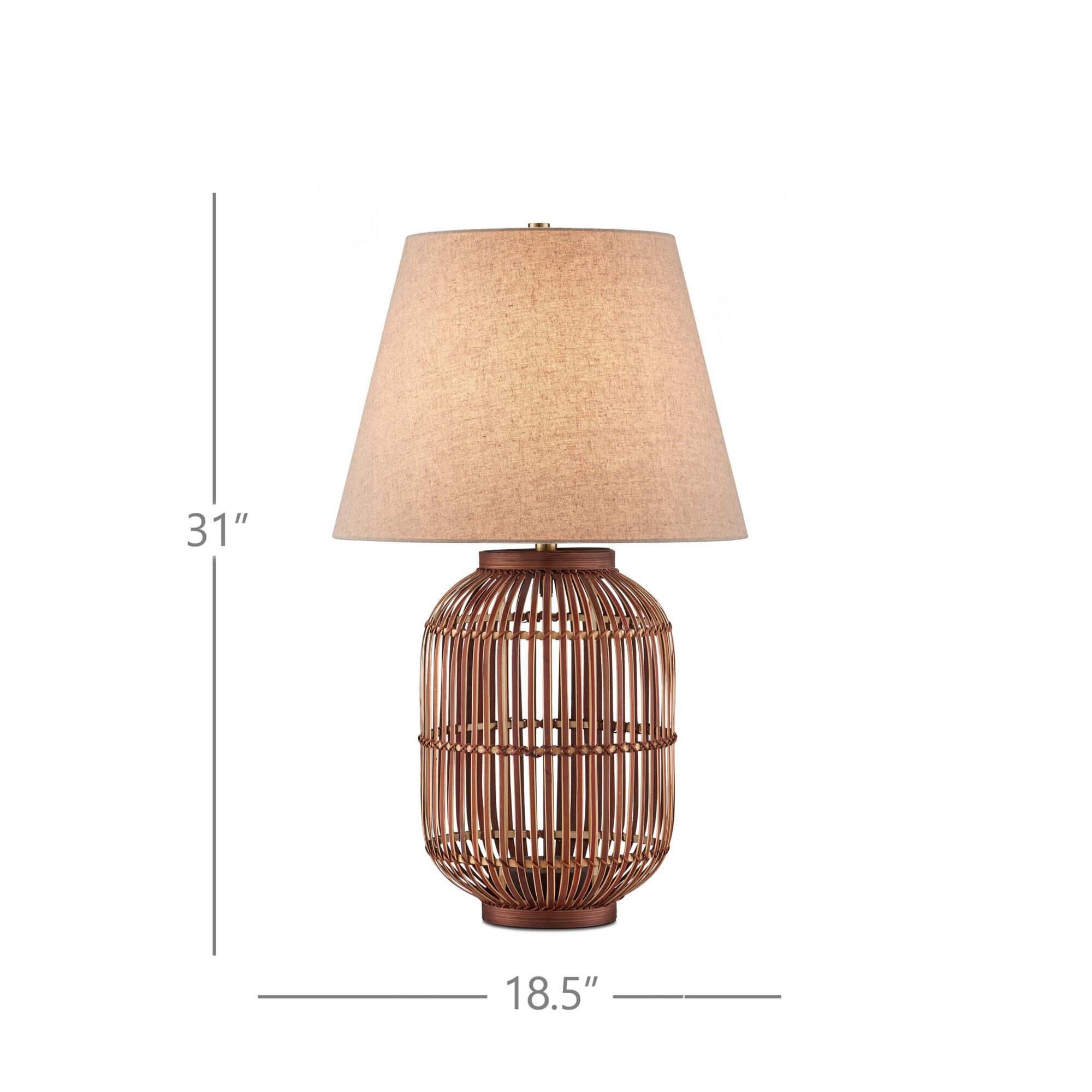 Shown in Natural finish and Natural Linen shade