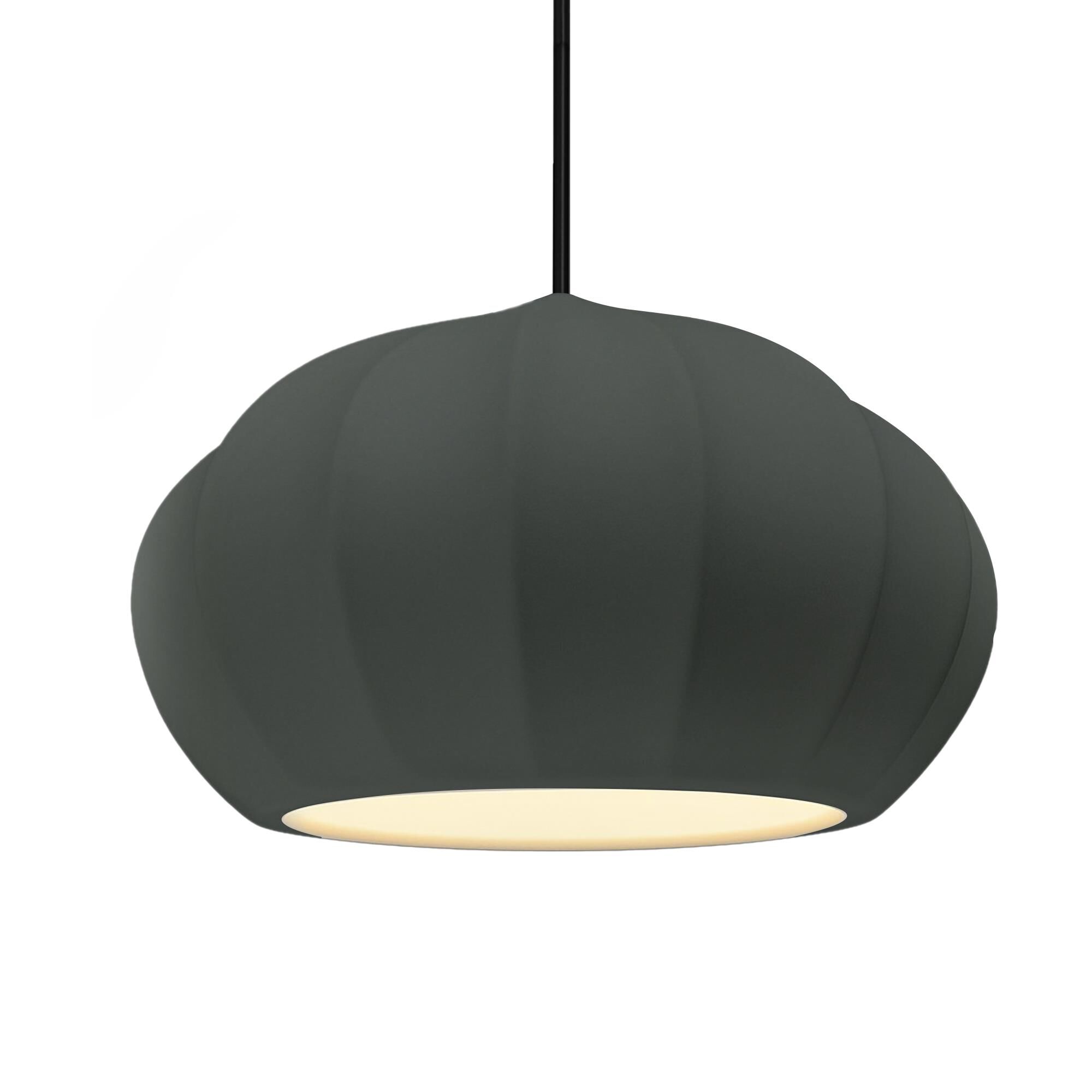 Shown in Matte Black finish and Pewter Green shade