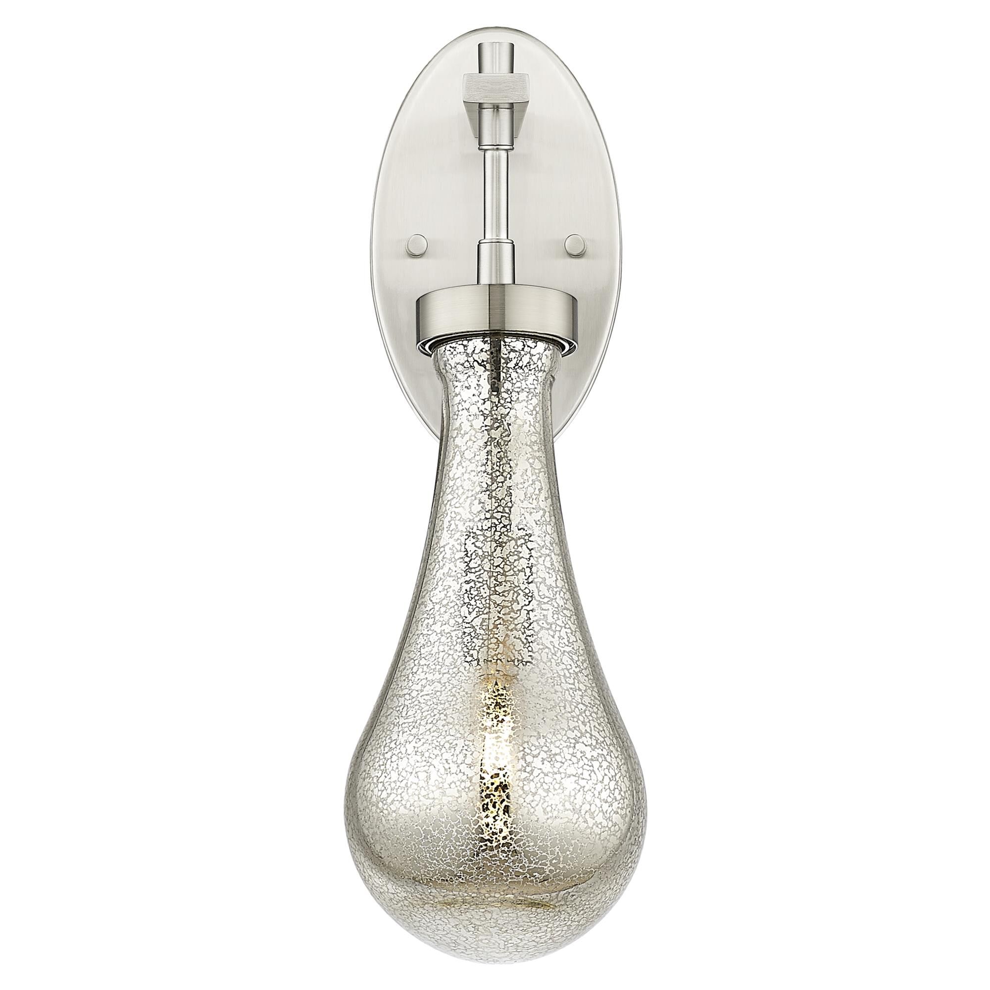 Shown in Satin Nickel finish and Mercury glass