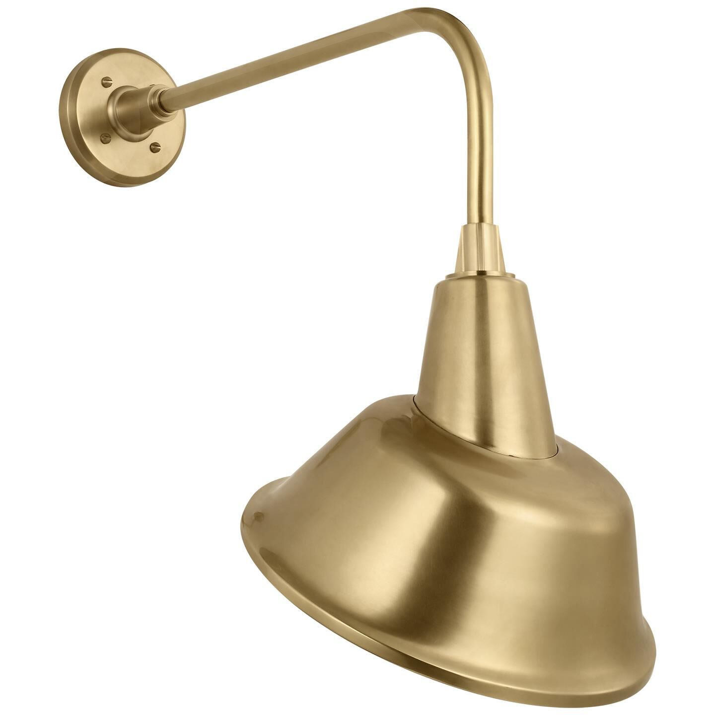 Shown in Hand-Rubbed Antique Brass finish and Gold shade
