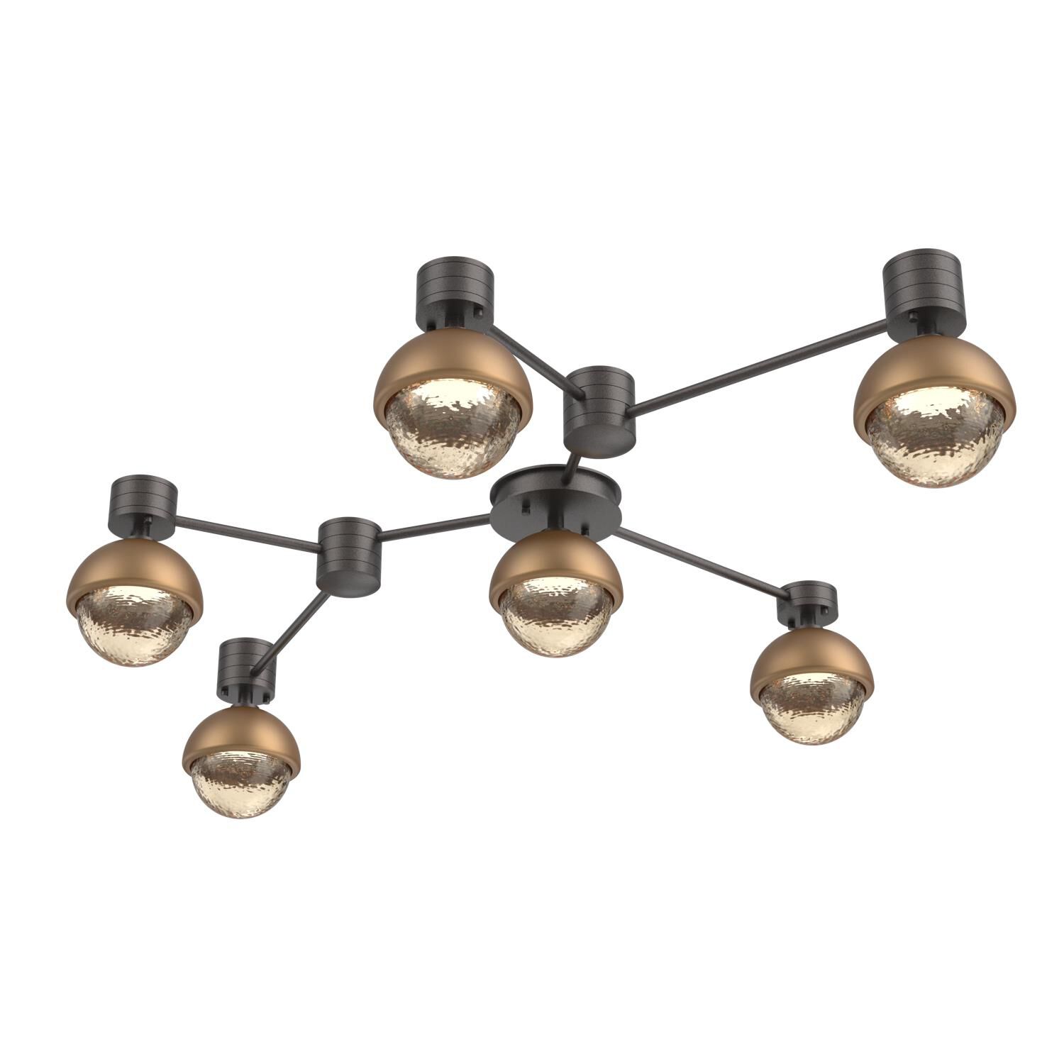 Shown in Graphite finish and Amber glass and Novel Brass accent