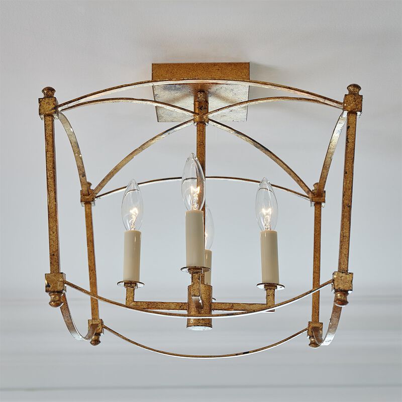 Sean Lavin Thayer 14 Inch 4 Light Semi Flush Mount by Visual Comfort Studio Collection