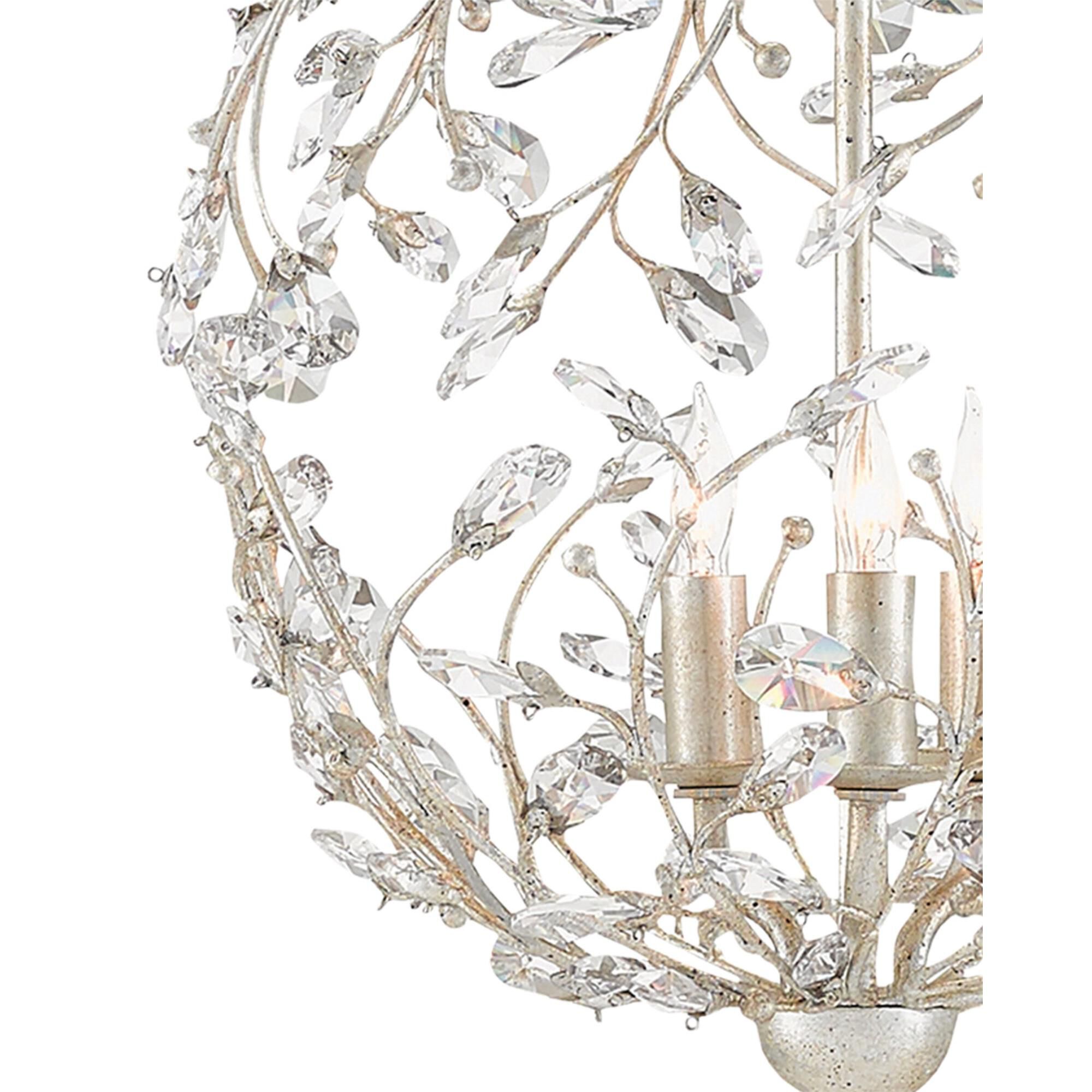 Crystal Bud Sphere 13 Inch Large Pendant,