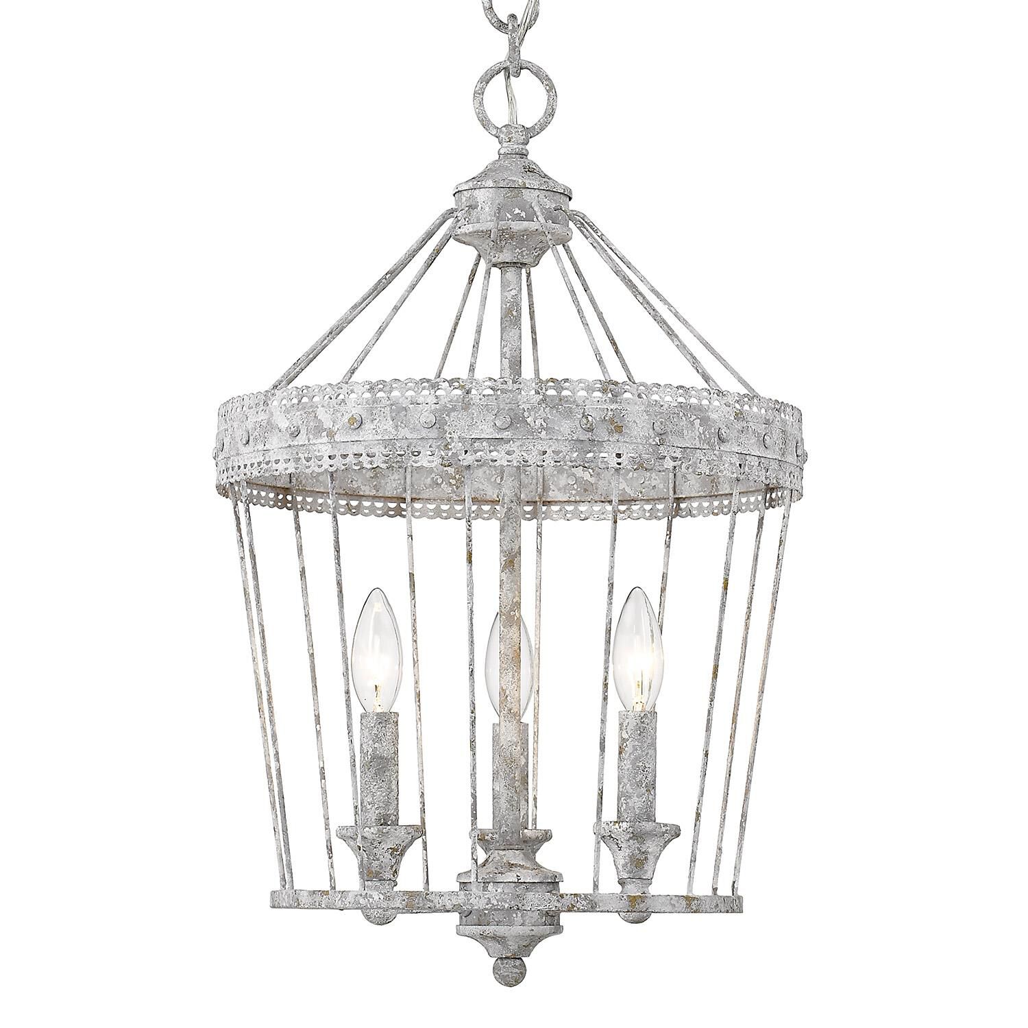 Ferris 14 Inch 3 Light Mini Chandelier by Golden Lighting
