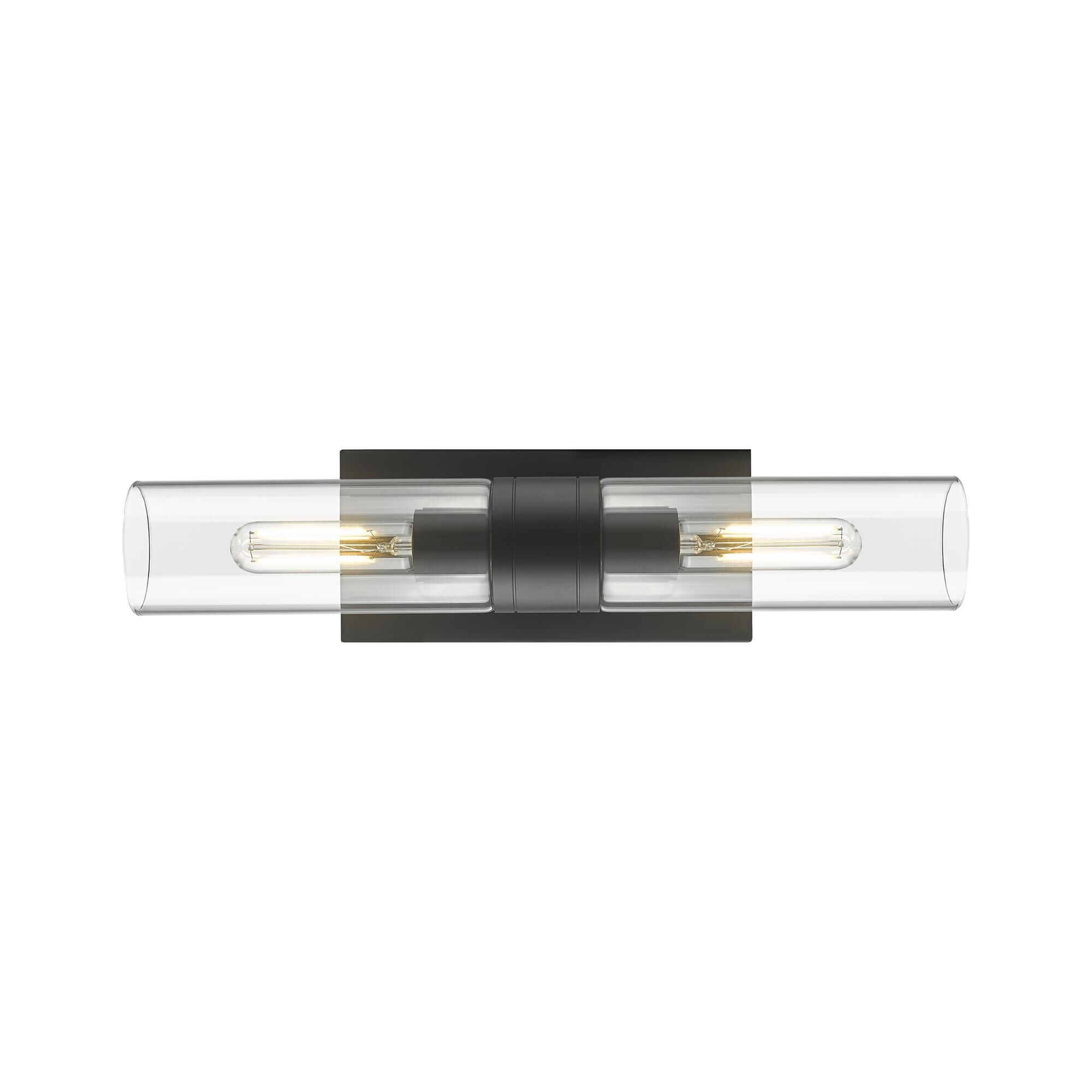 Shown in Matte Black finish and Clear glass