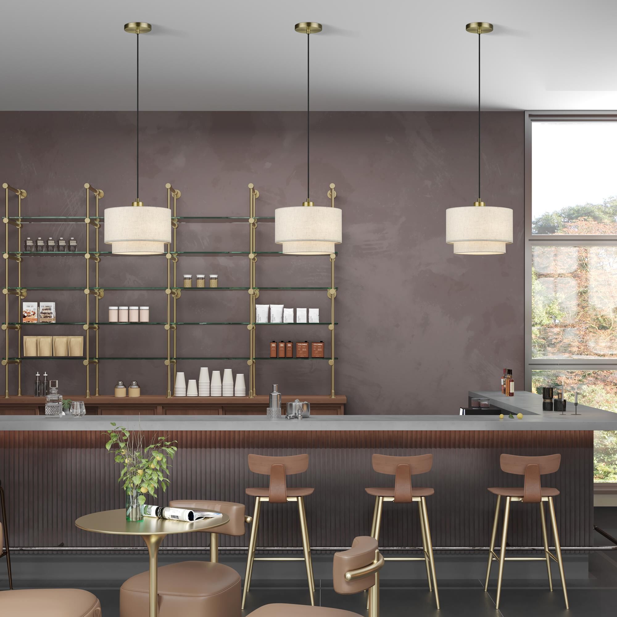 Manorwood 12 Inch Mini Pendant by Livex Lighting